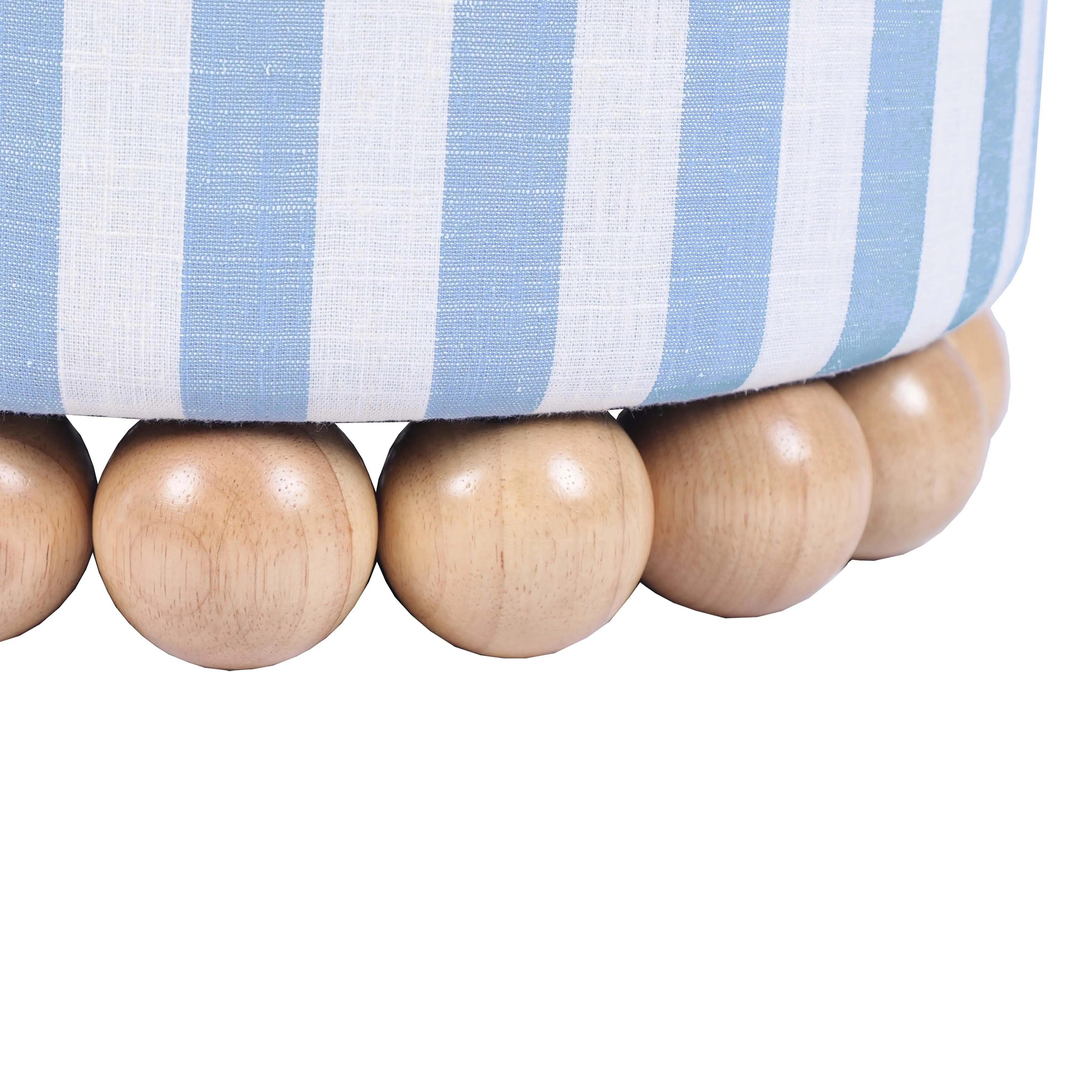 Dex Striped Linen Ottoman - Image 13
