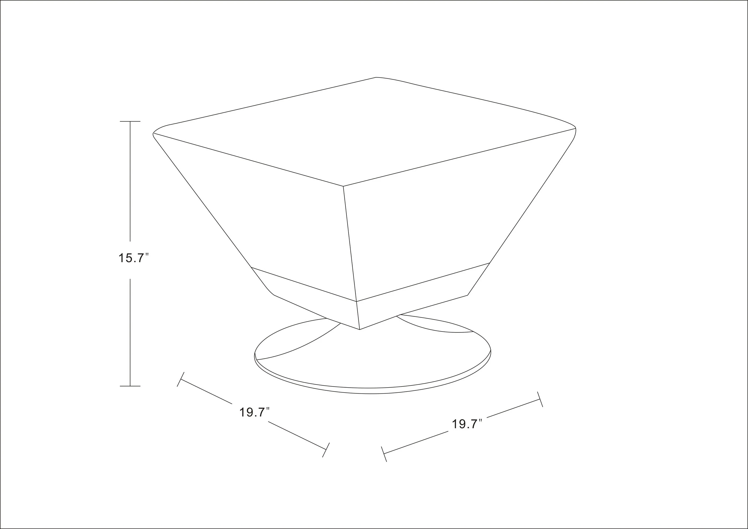 Diamond Swivel Ottoman in Tan and Polished Chrome - Image 3