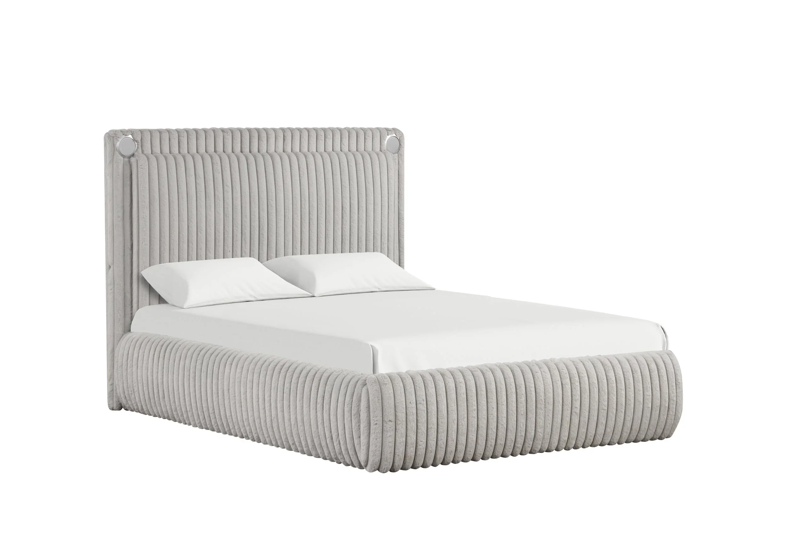 Diana Gray King Platform Bed
