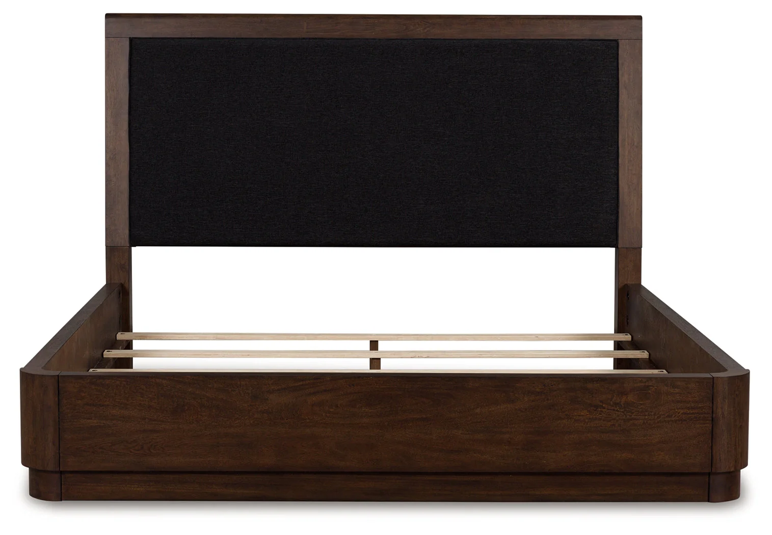 Dilenno Dark Brown California King Panel Bed with USB Ports - Image 3