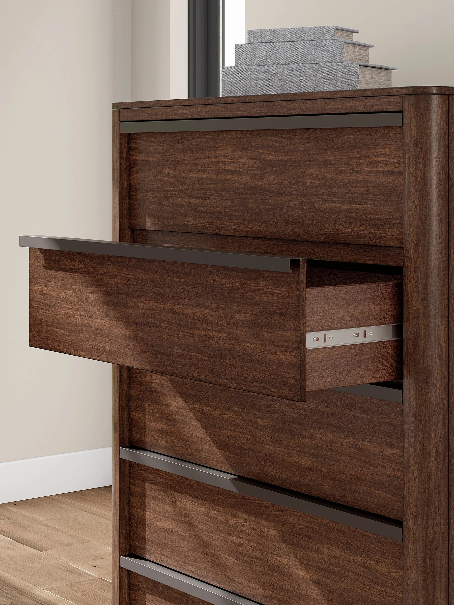 Dilenno Dark Brown Canopy Bedroom Set - Image 17