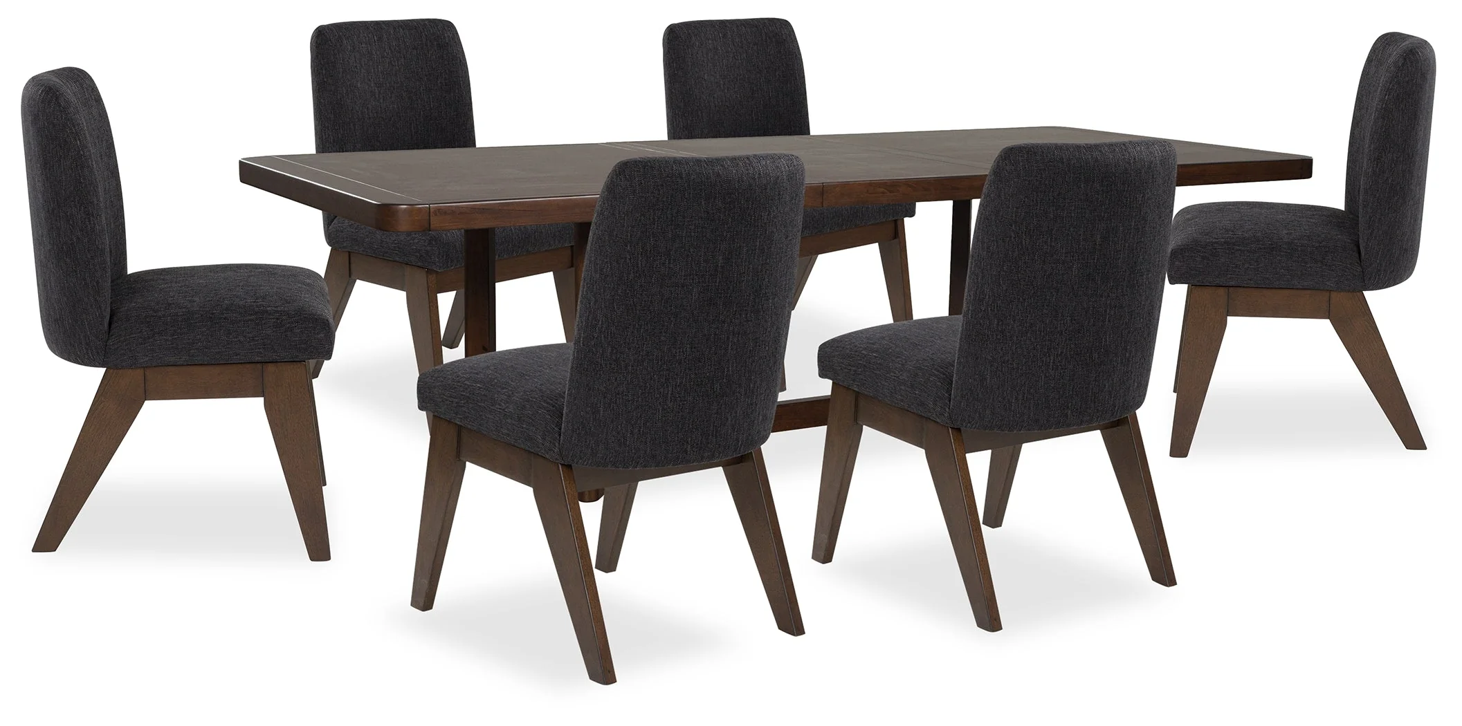 Dilenno Dark Brown Extendable Rectangular Dining Set - Image 3