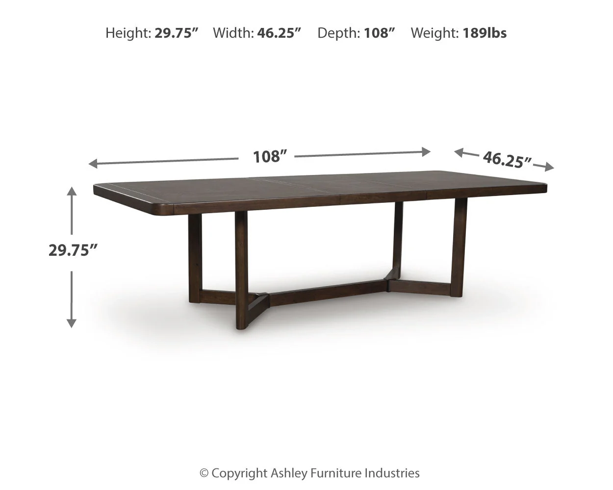 Dilenno Dark Brown Rectangular Dining Table - Image 4