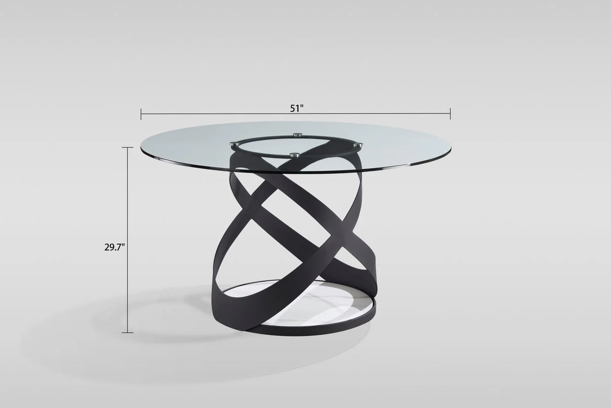 Dimi (Clear Glass/Black) Dining Room Set - Image 11