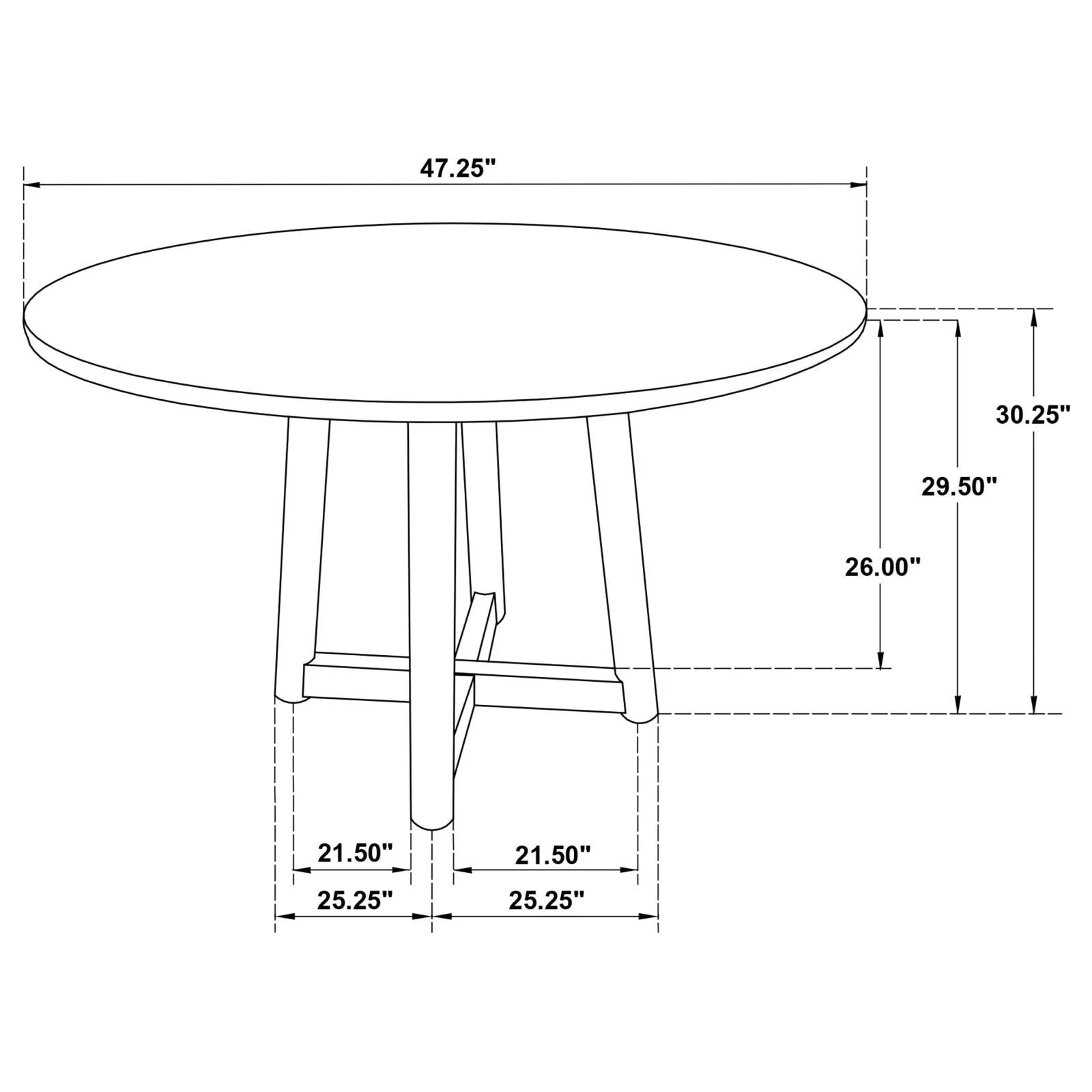 Dinah Walnut 5-Piece Round Solid Wood Dining Set - Image 10