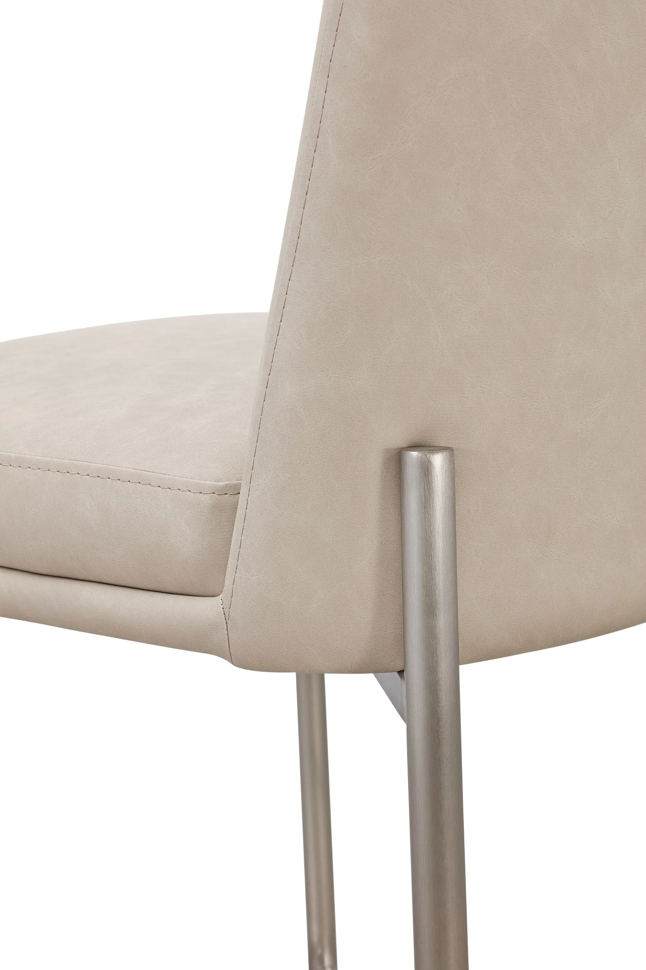 Dion Camel/Brushed Nickel Upholstered Bar Stool (Set of 2) - Image 5