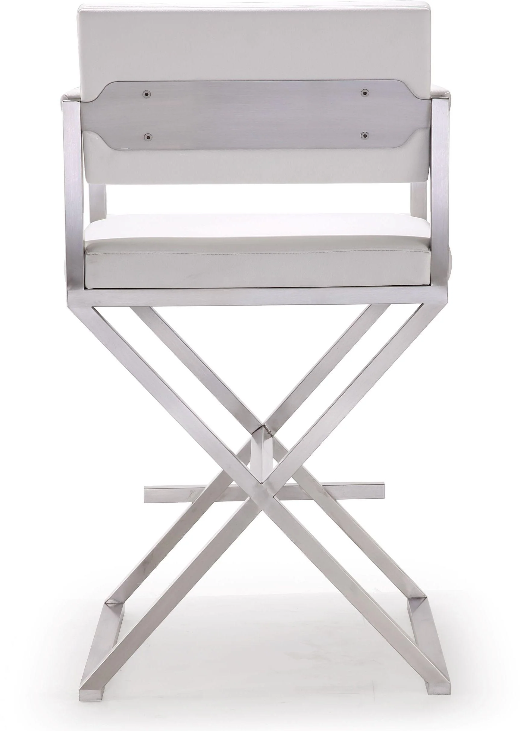 Director Performance Vegan Leather Stool with Silver Base - Image 23