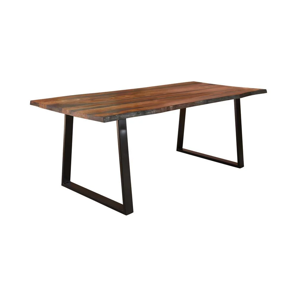 Ditman Gray Sheesham/Black Live Edge Dining Table - Image 2