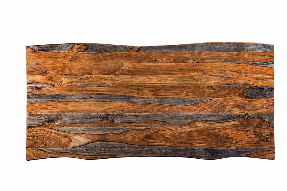 Ditman Gray Sheesham/Black Live Edge Dining Table - Image 3