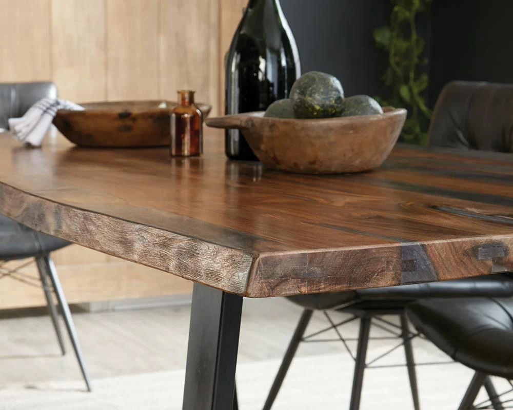 Ditman Gray Sheesham/Black Live Edge Dining Table - Image 4