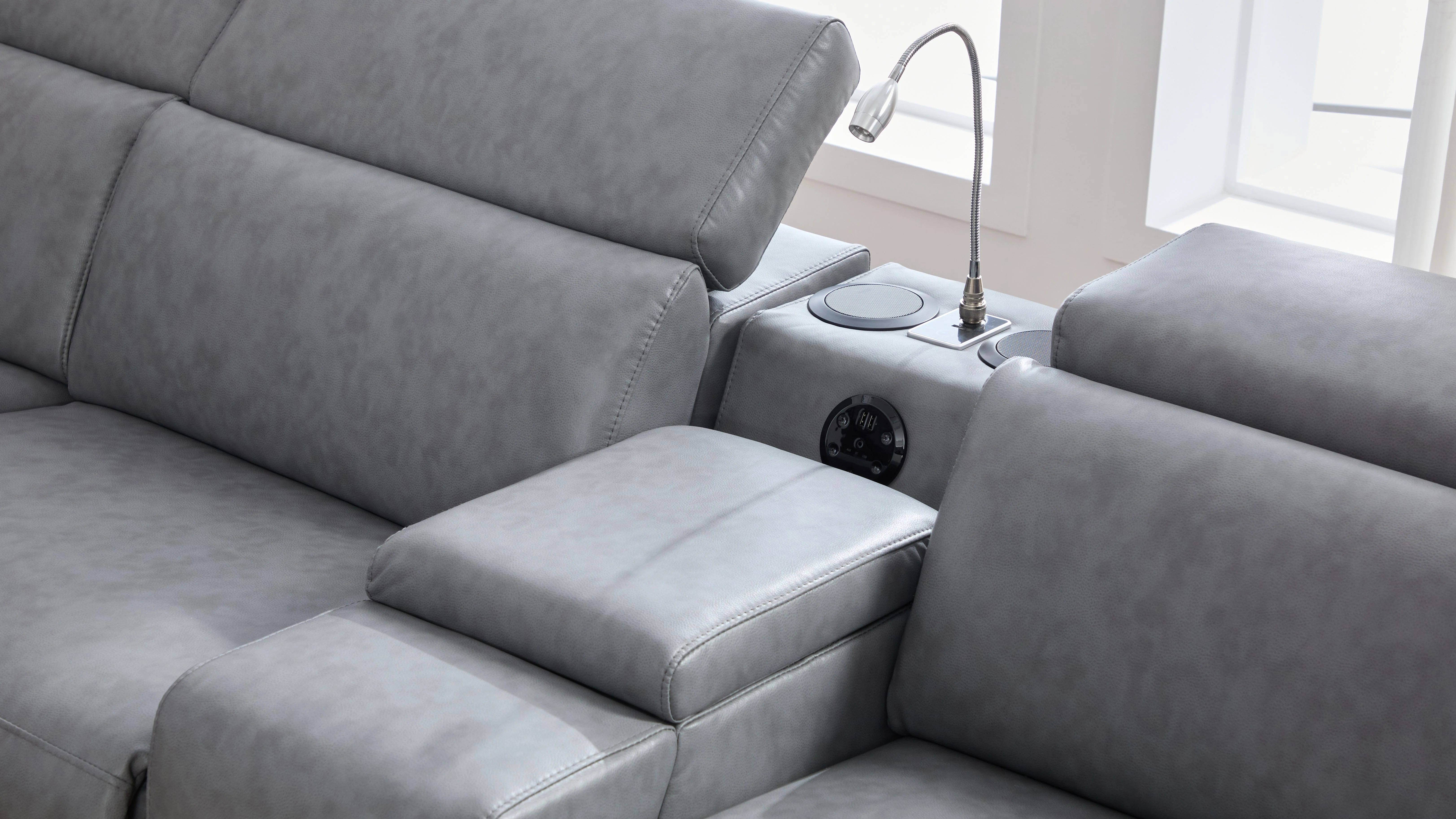Divani Grey 7-Piece Power Reclining Sectional - Image 14