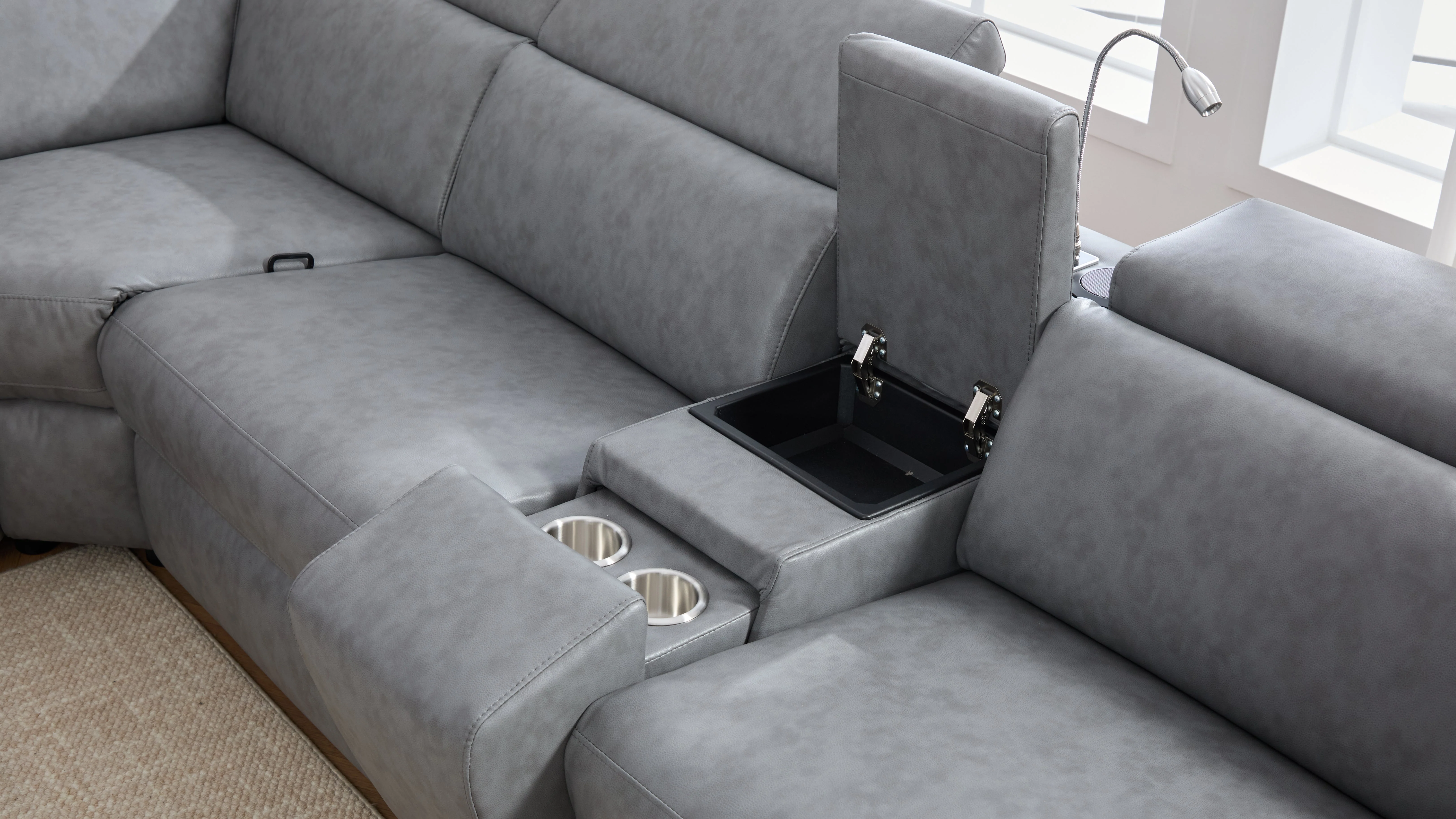 Divani Grey 7-Piece Power Reclining Sectional - Image 17