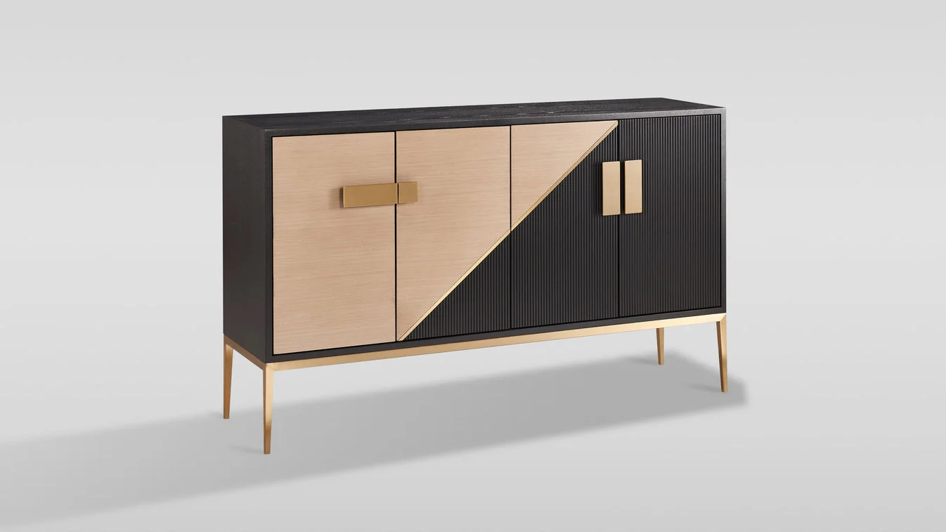 Divolia Grey and Black Sideboard - Image 3