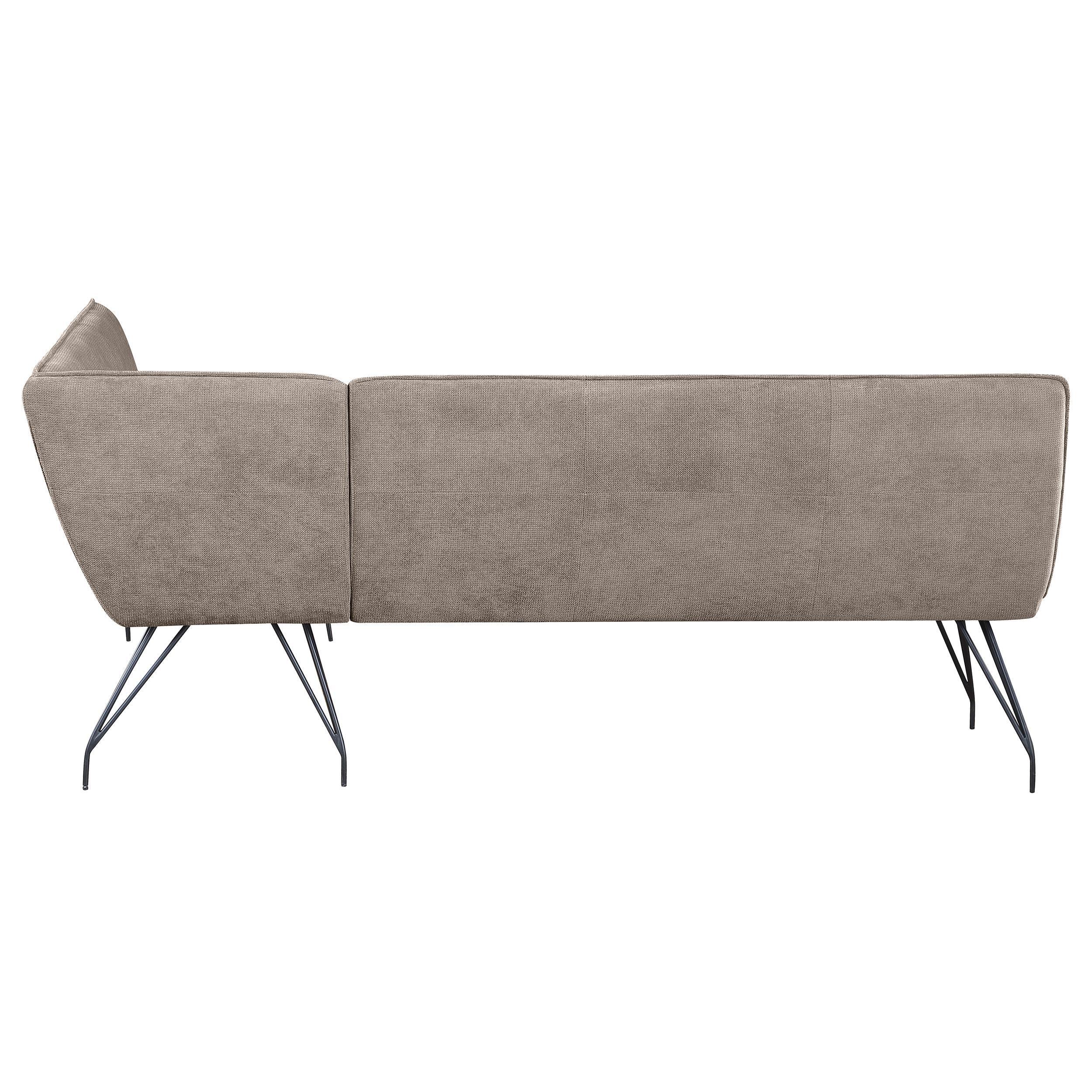 Dodson Fabric Upholstered L-Shaped Nook Dining Bench Taupe - Image 5