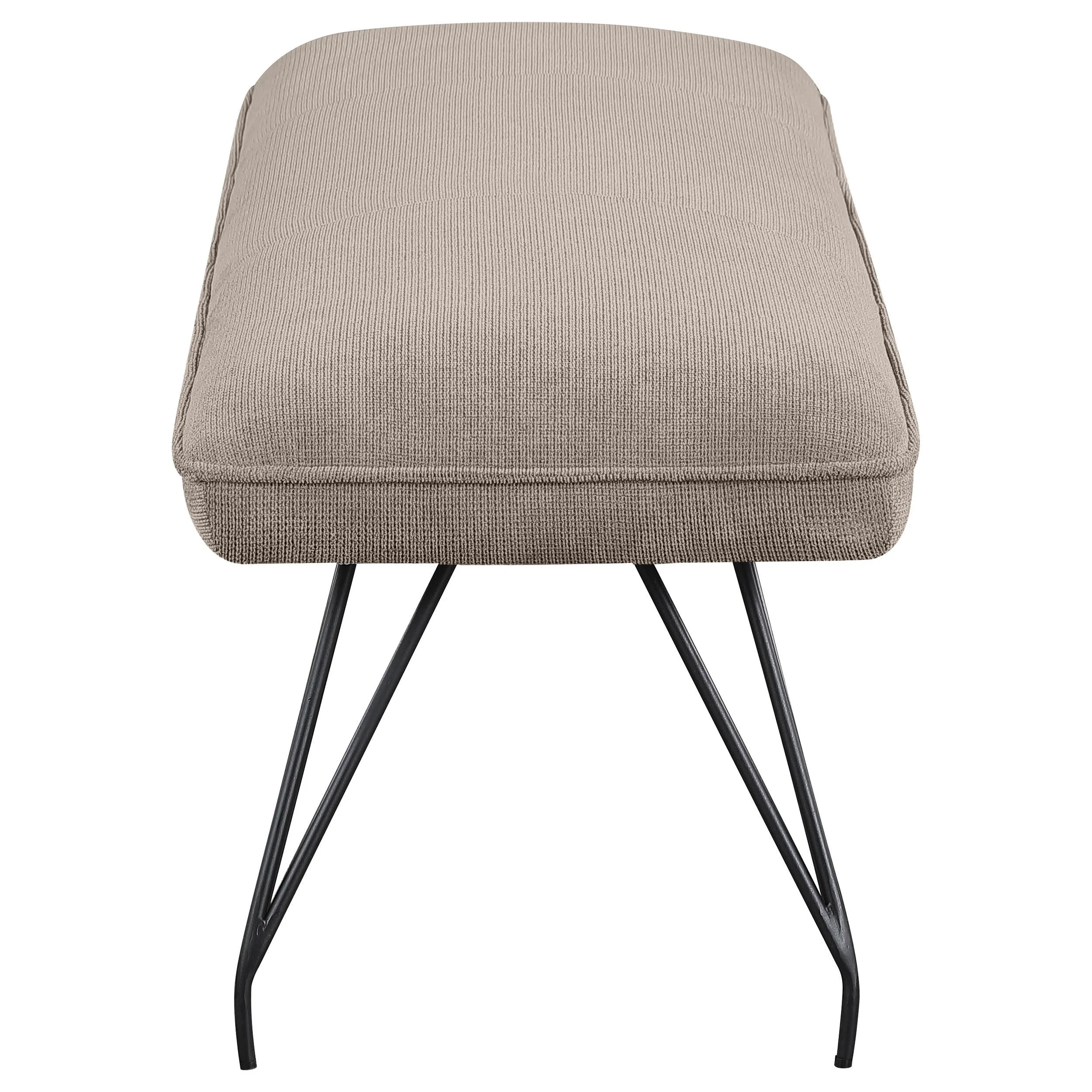 Dodson Taupe Upholstered Dining Bench - Image 5
