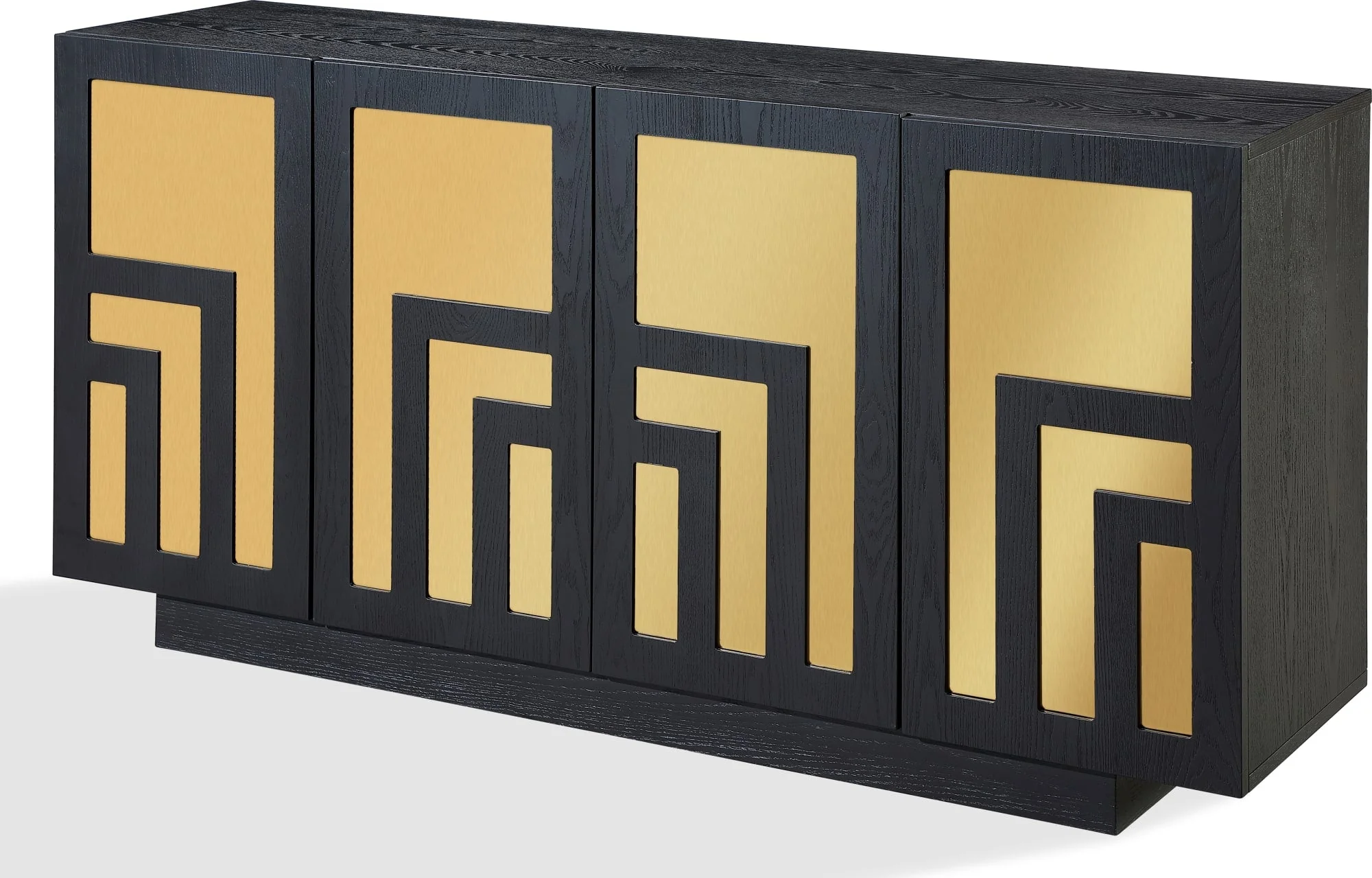Doheny Black/Brass Wood and Metal Two Door Sideboard - Image 2