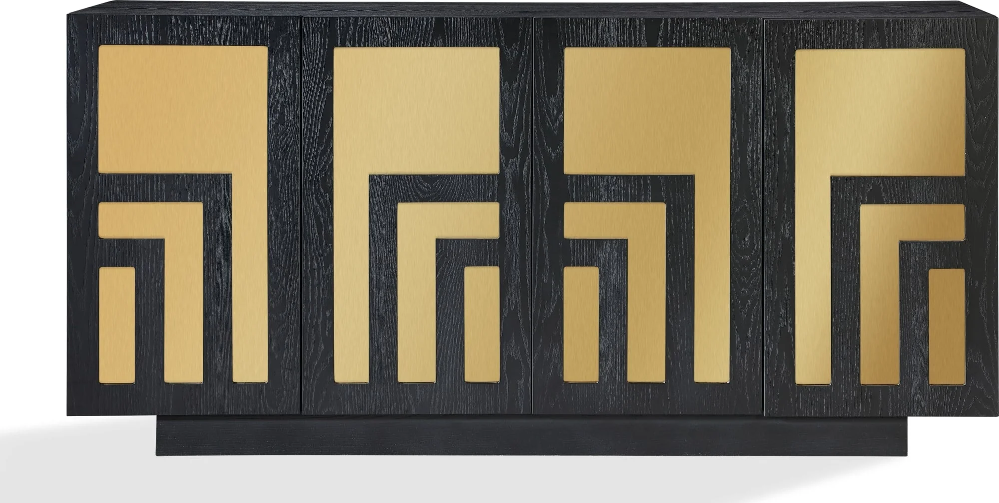 Doheny Black/Brass Wood and Metal Two Door Sideboard - Image 4
