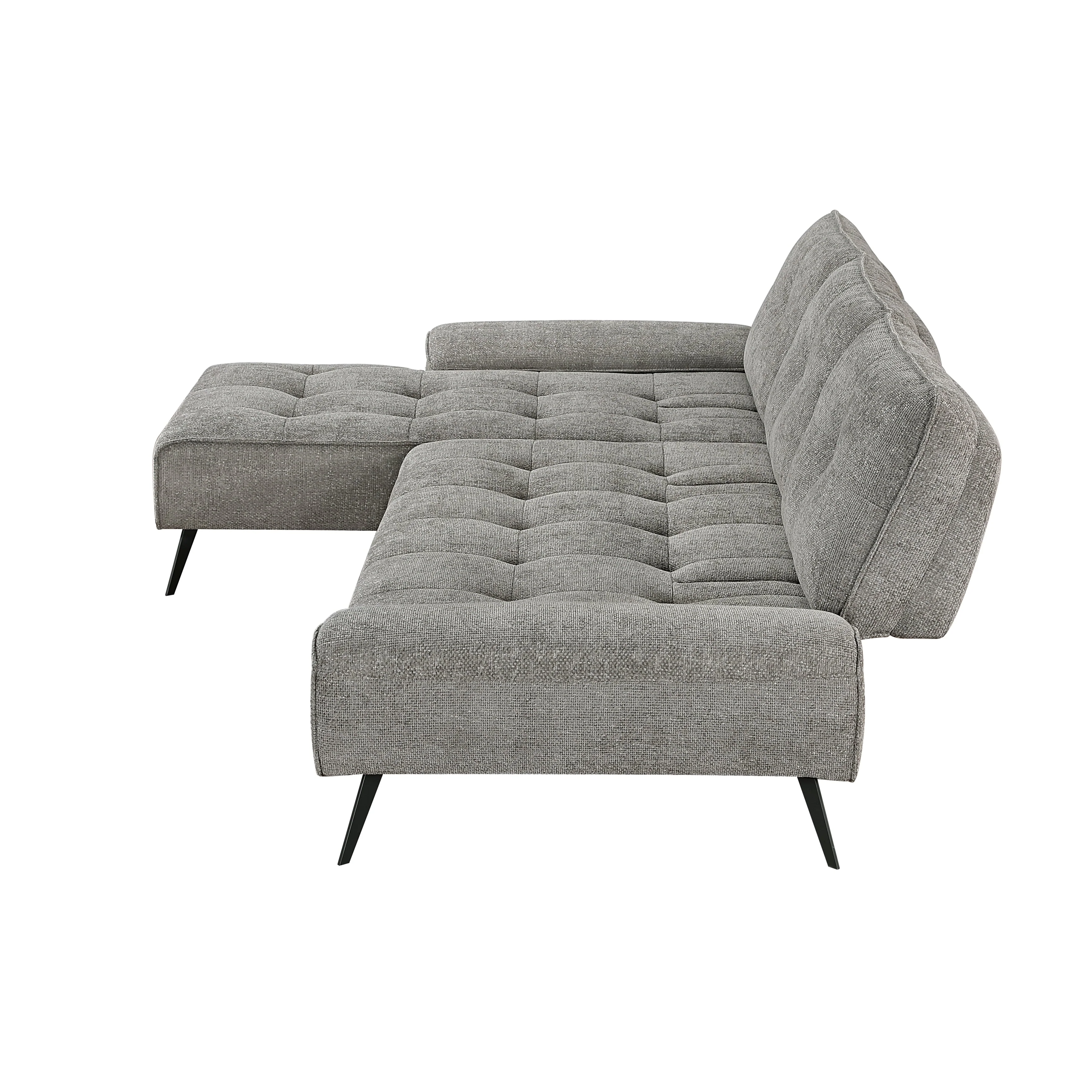 Dominic Dark Gray 2-Piece Sectional with Left Chaise and Dual-position Backs - Image 13
