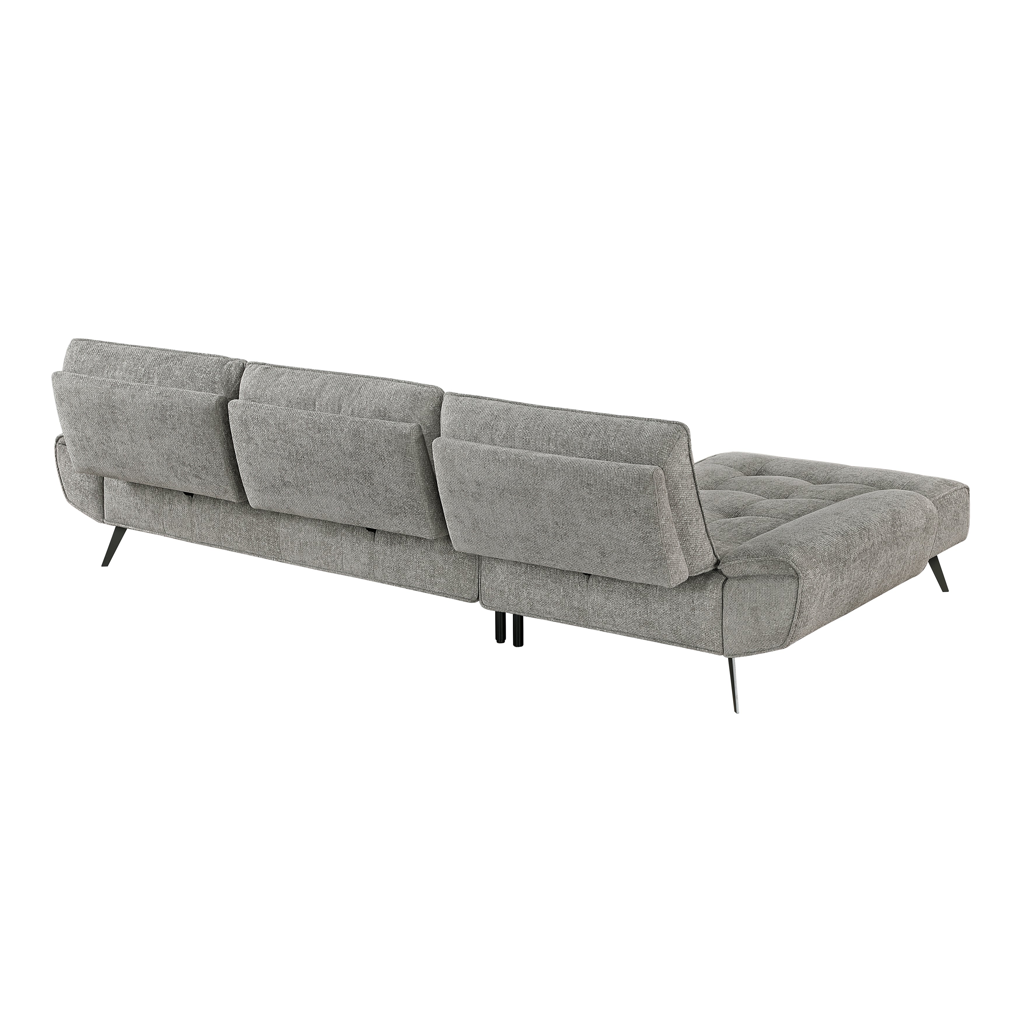 Dominic Dark Gray 2-Piece Sectional with Left Chaise and Dual-position Backs - Image 14