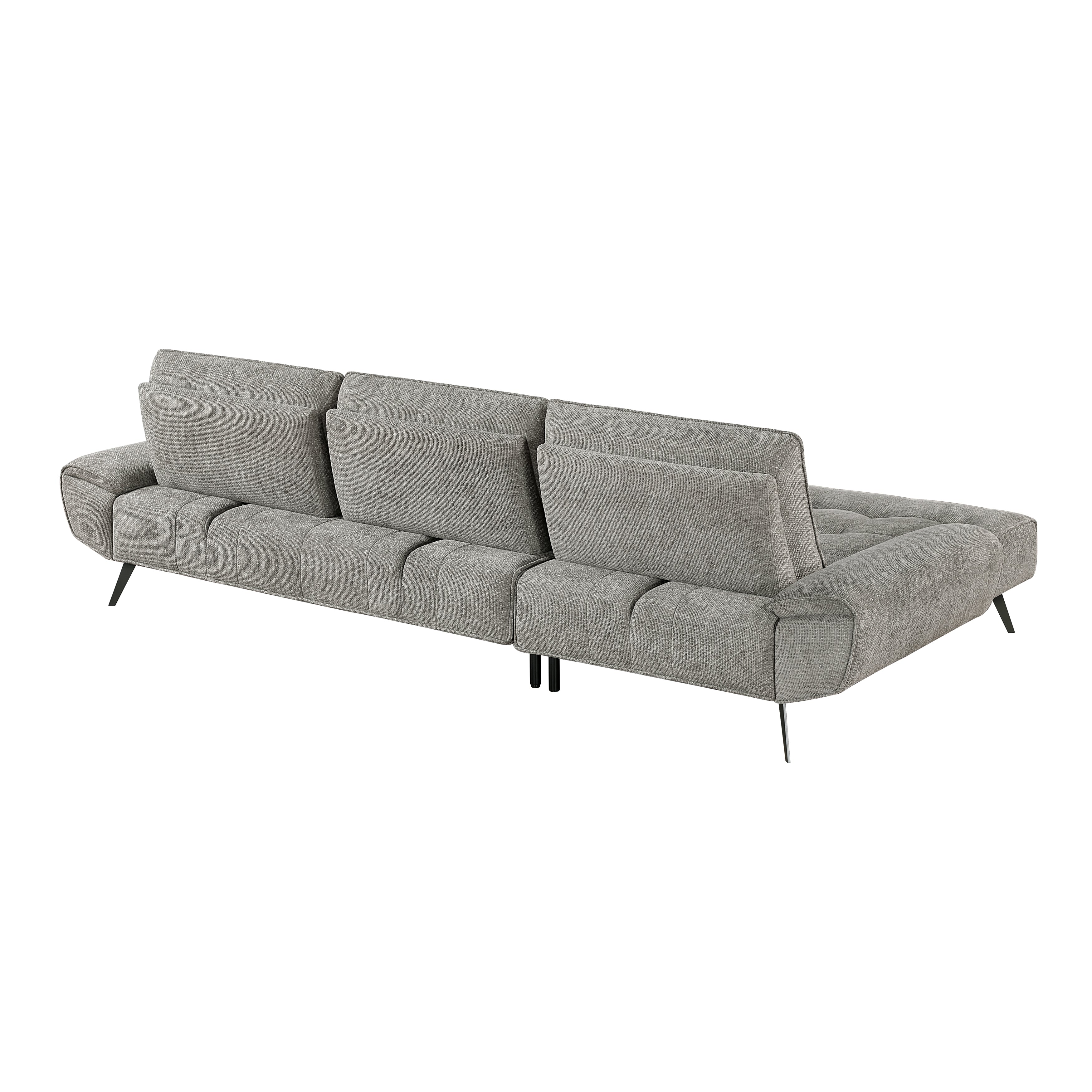 Dominic Dark Gray 2-Piece Sectional with Left Chaise and Dual-position Backs - Image 5