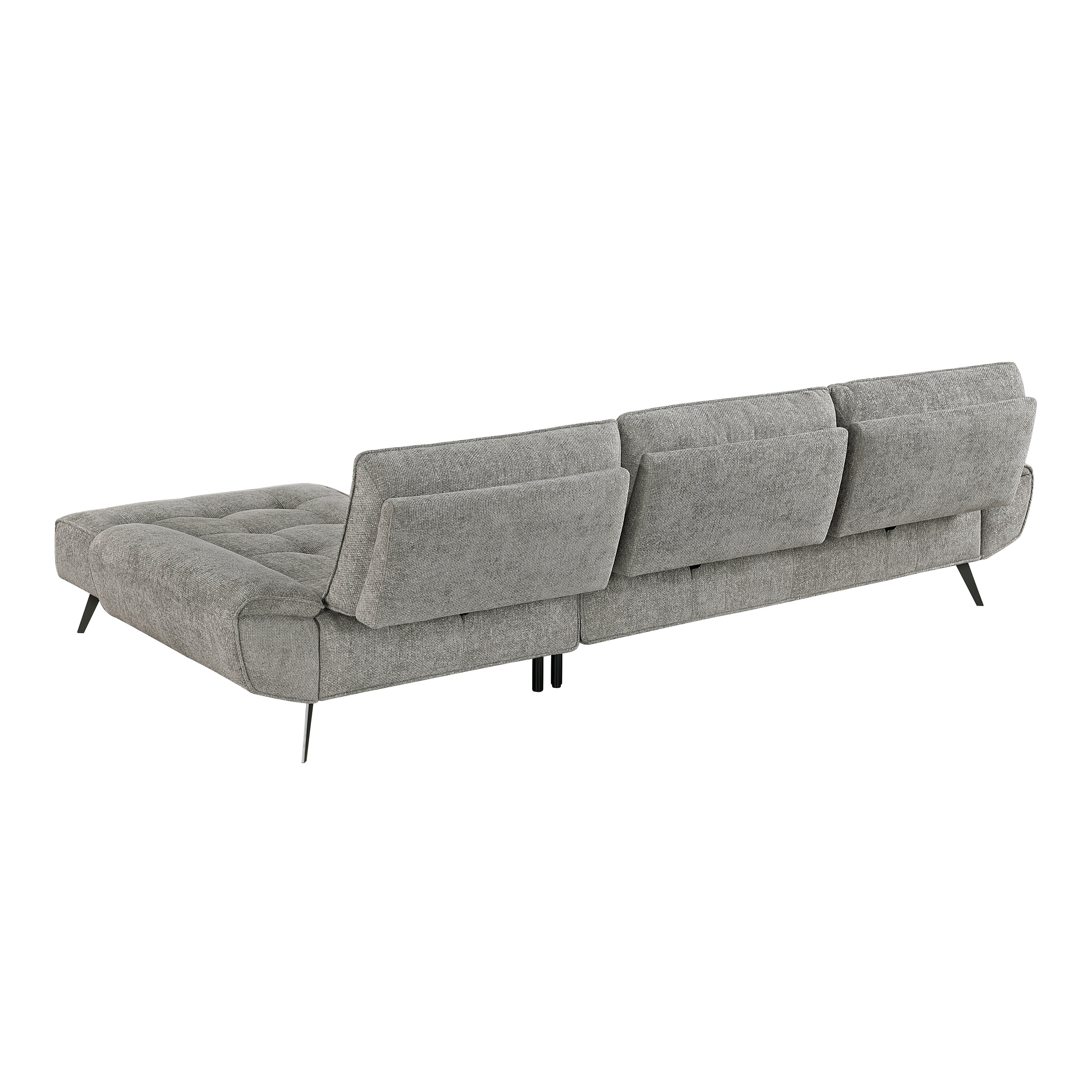 Dominic Dark Gray 2-Piece Sectional with Right Chaise and Dual-position Backs - Image 14