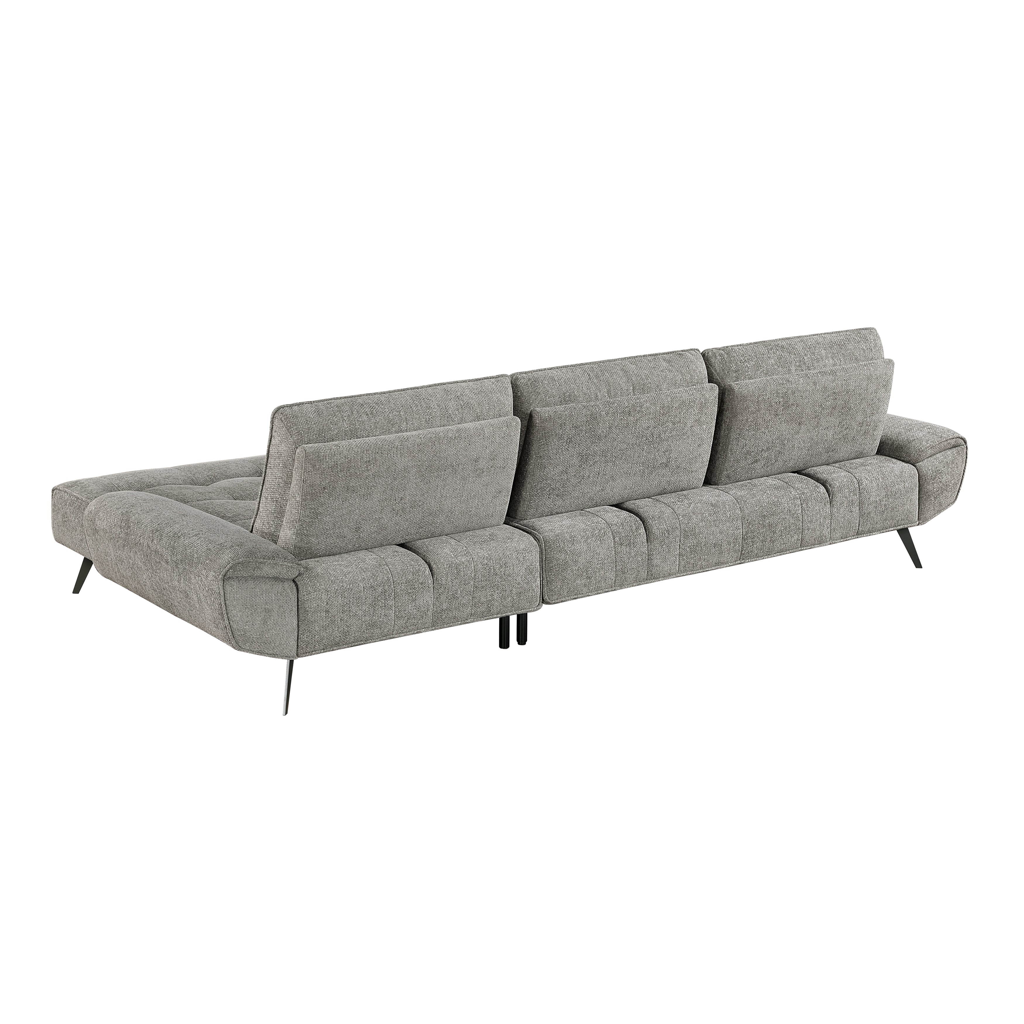 Dominic Dark Gray 2-Piece Sectional with Right Chaise and Dual-position Backs - Image 5