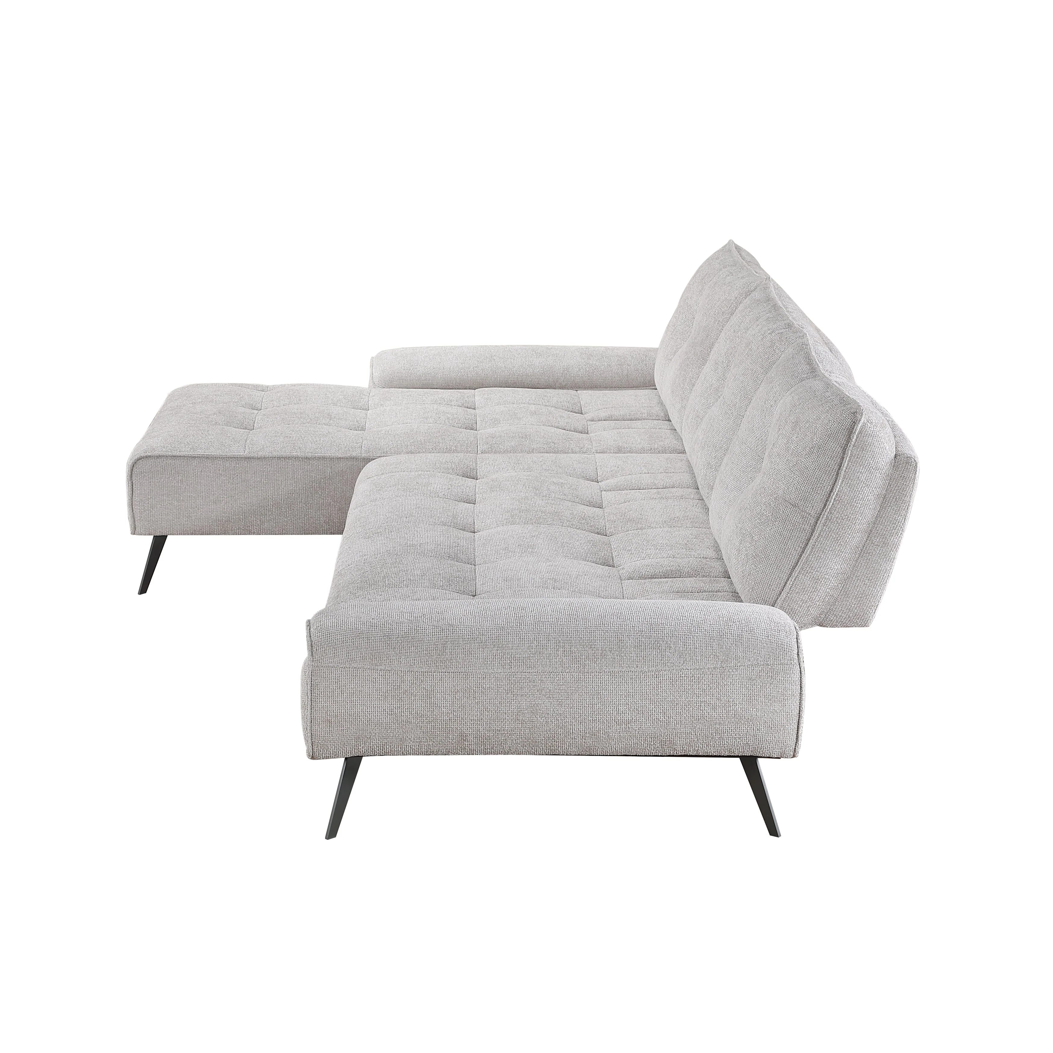 Dominic Light Gray 2-Piece Sectional with Left Chaise and Dual-position Backs - Image 13