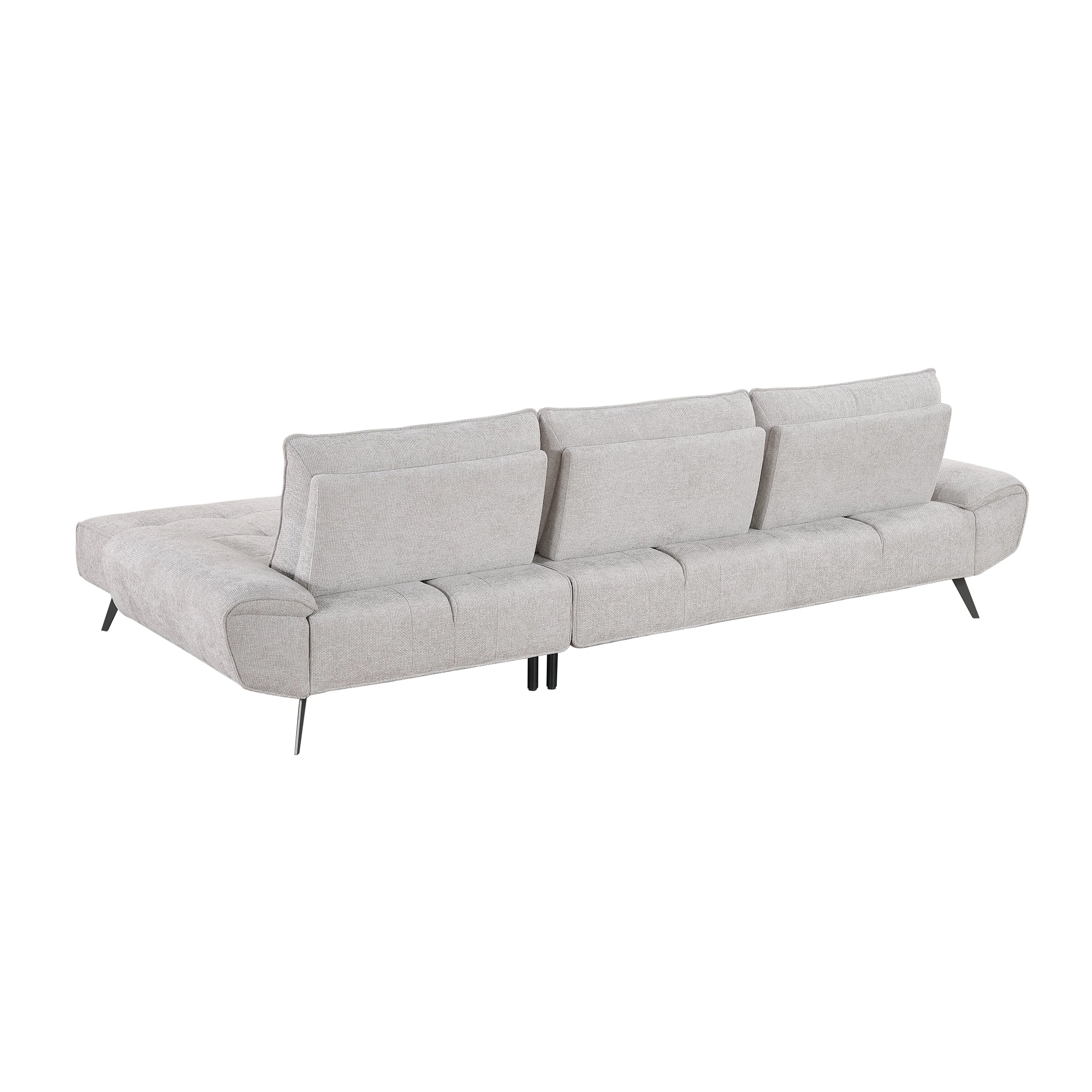 Dominic Light Gray 2-Piece Sectional with Right Chaise and Dual-position Backs - Image 5