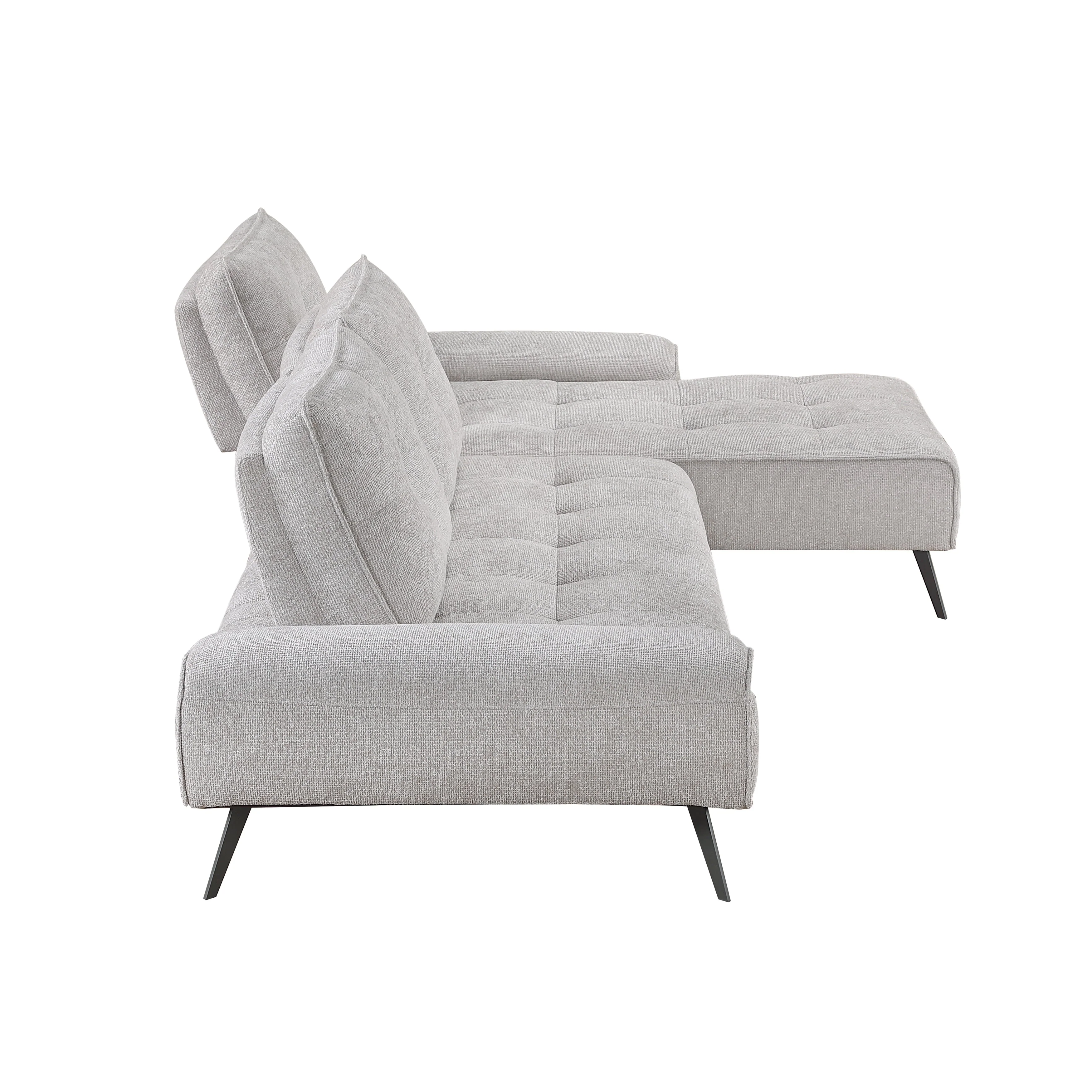 Dominic Light Gray 2-Piece Sectional with Right Chaise and Dual-position Backs - Image 8