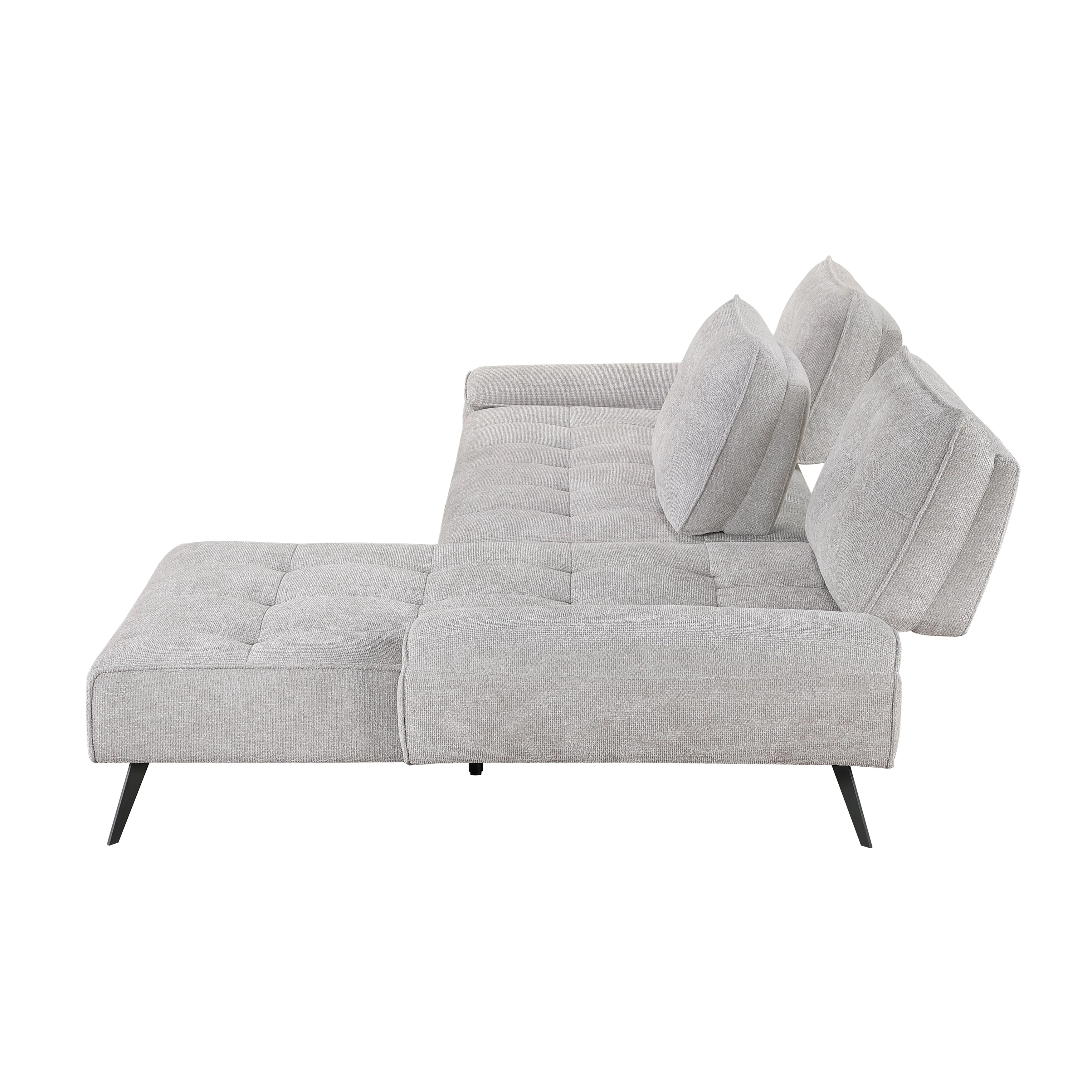 Dominic Light Gray 2-Piece Sectional with Right Chaise and Dual-position Backs - Image 9
