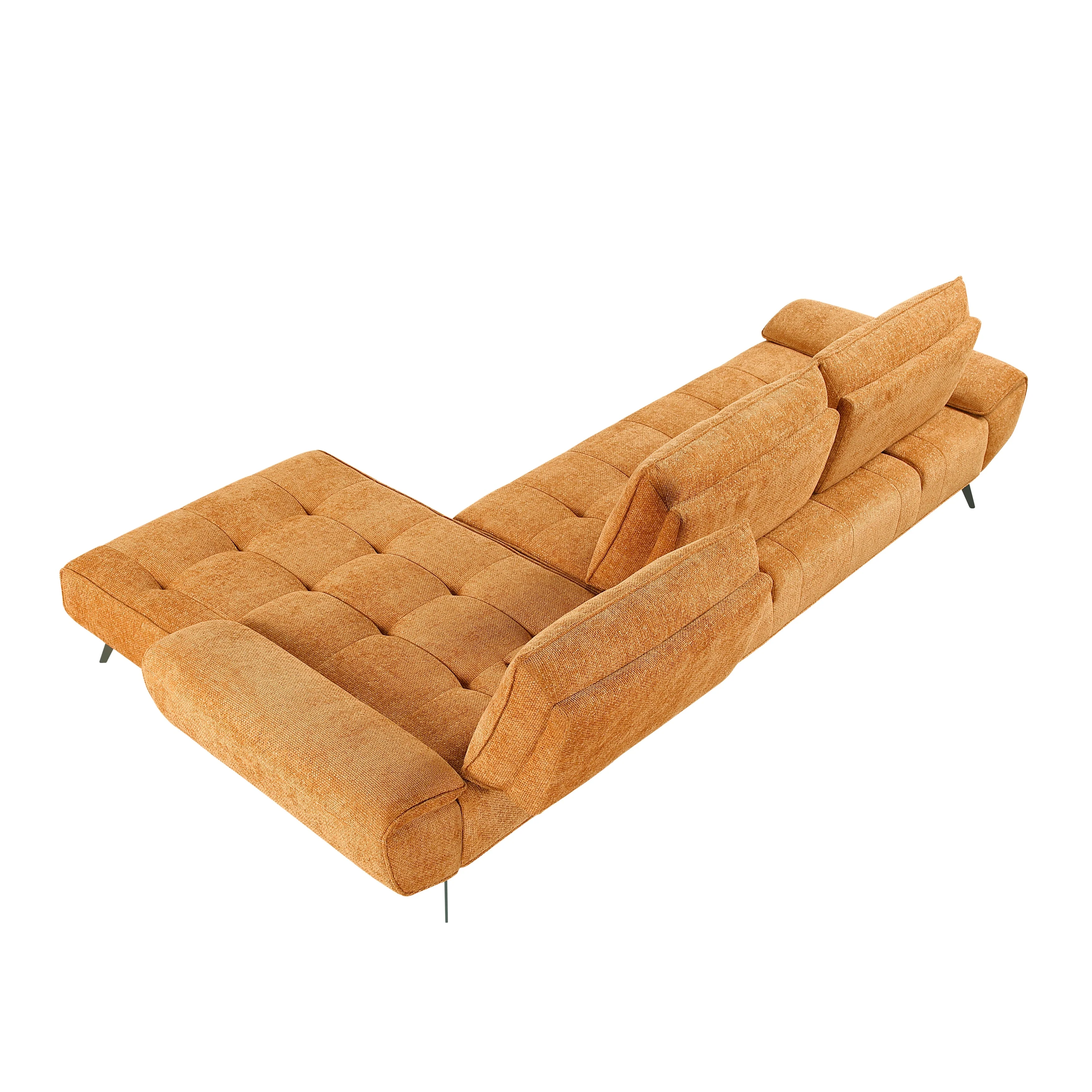 Dominic Orange 2-Piece Sectional with Right Chaise and Dual-position Backs - Image 10
