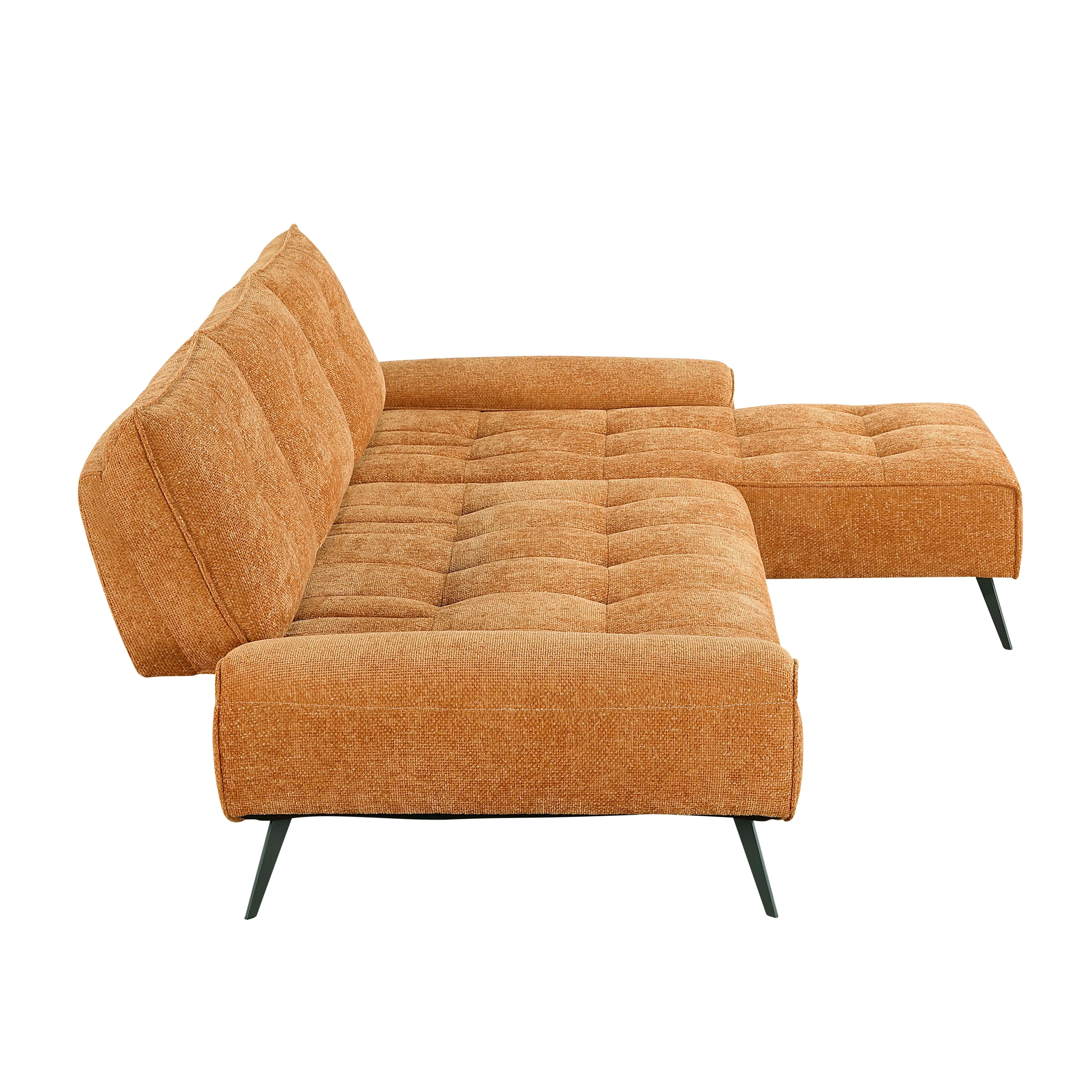 Dominic Orange 2-Piece Sectional with Right Chaise and Dual-position Backs - Image 13