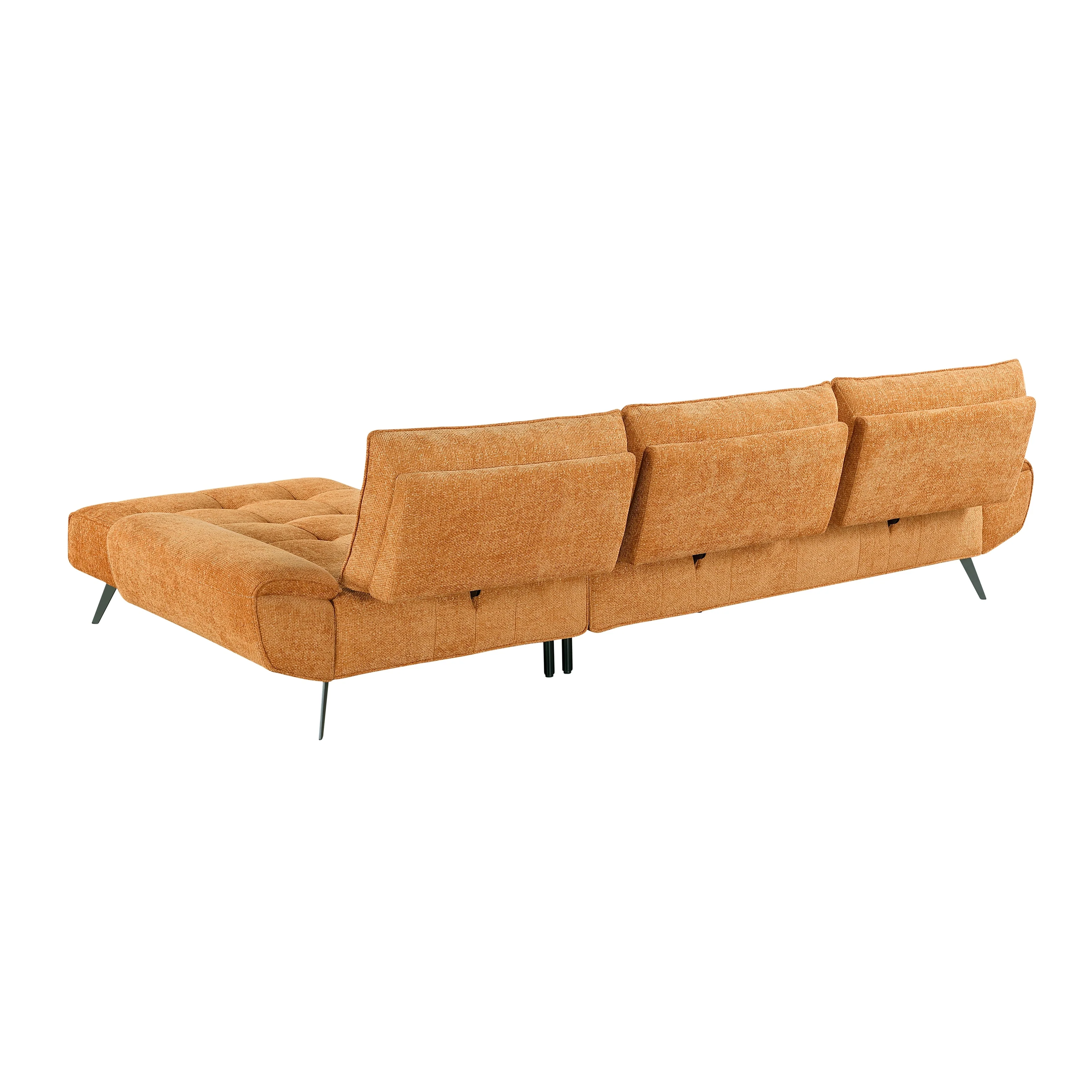Dominic Orange 2-Piece Sectional with Right Chaise and Dual-position Backs - Image 14