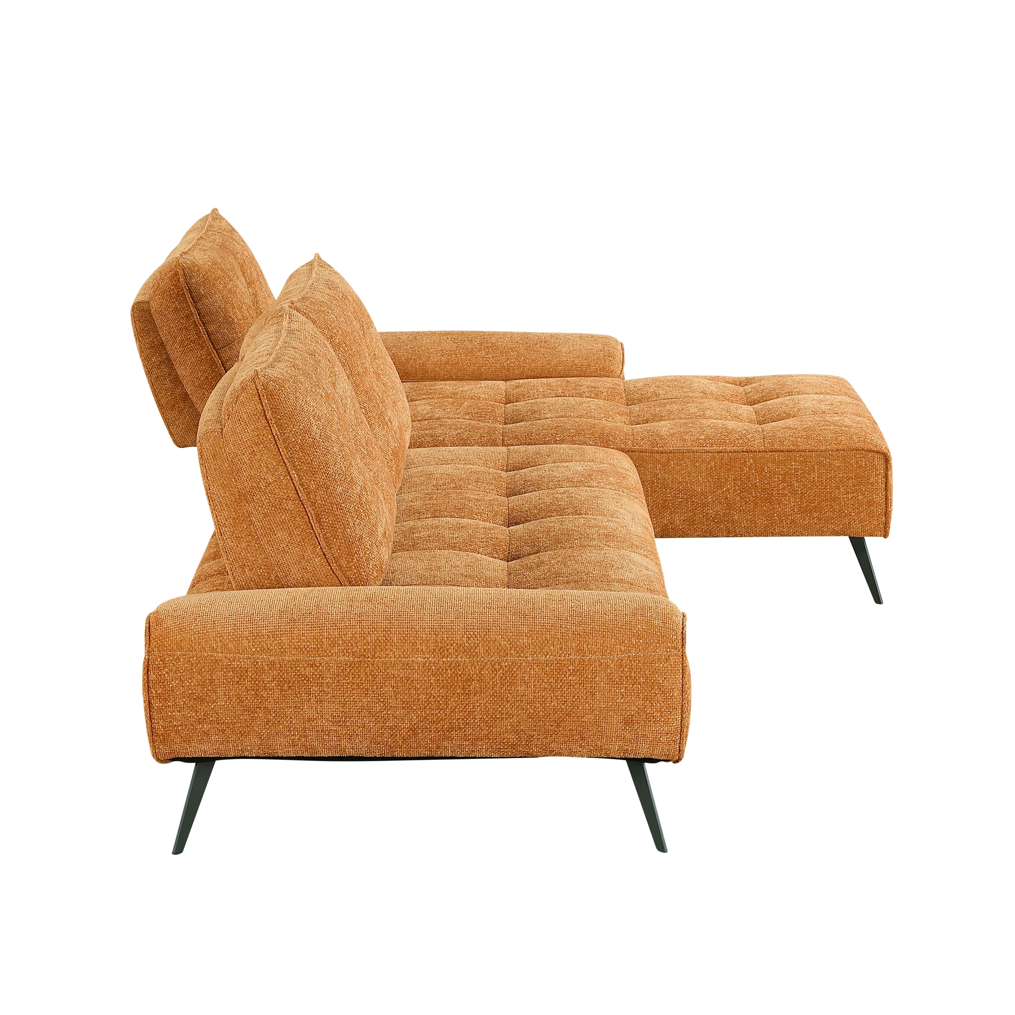 Dominic Orange 2-Piece Sectional with Right Chaise and Dual-position Backs - Image 8