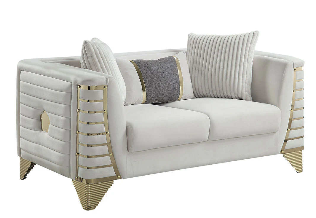 Donovan Cream Living Room Set - Image 3