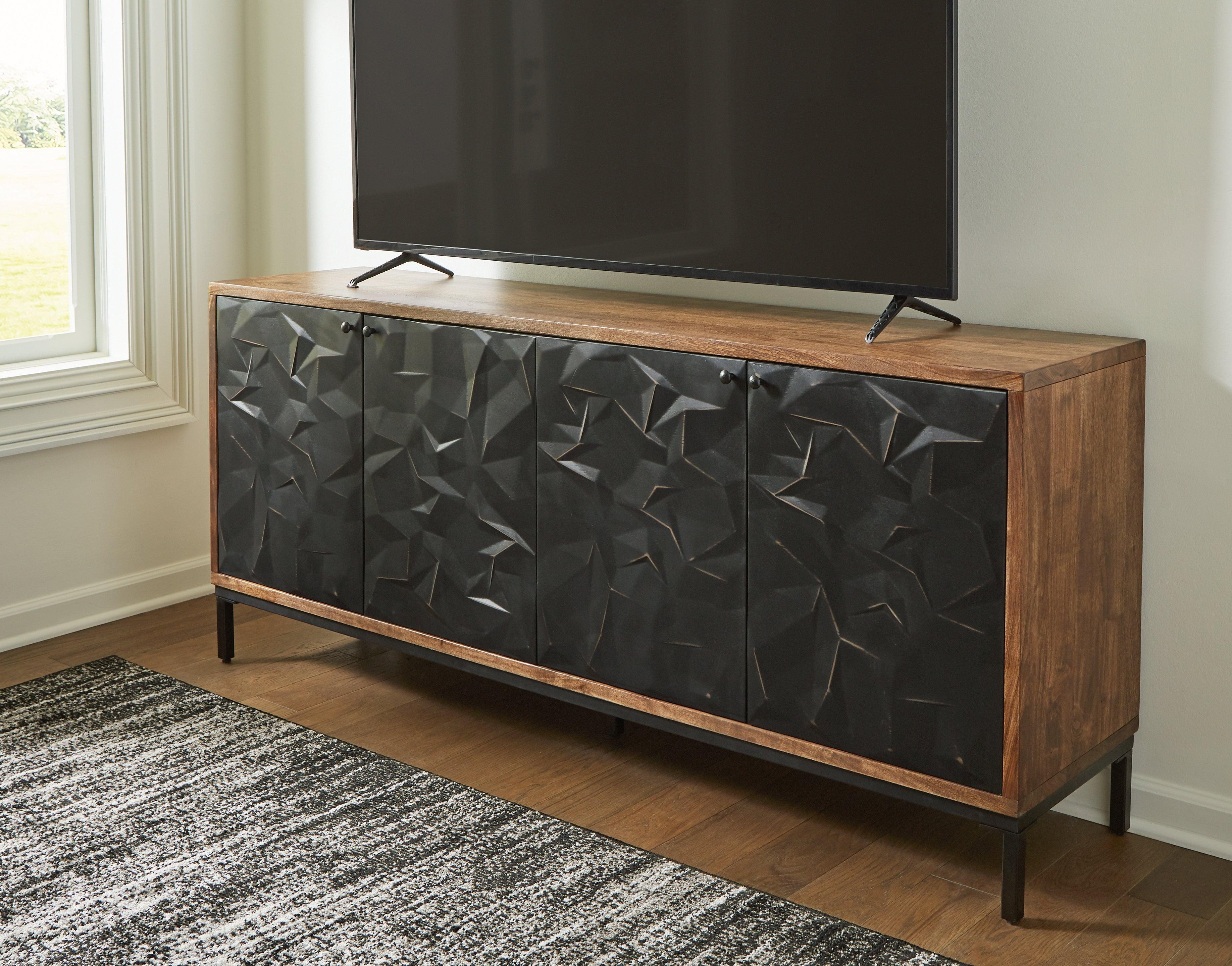 Dorannby Black/Brown Accent Cabinet - Image 5
