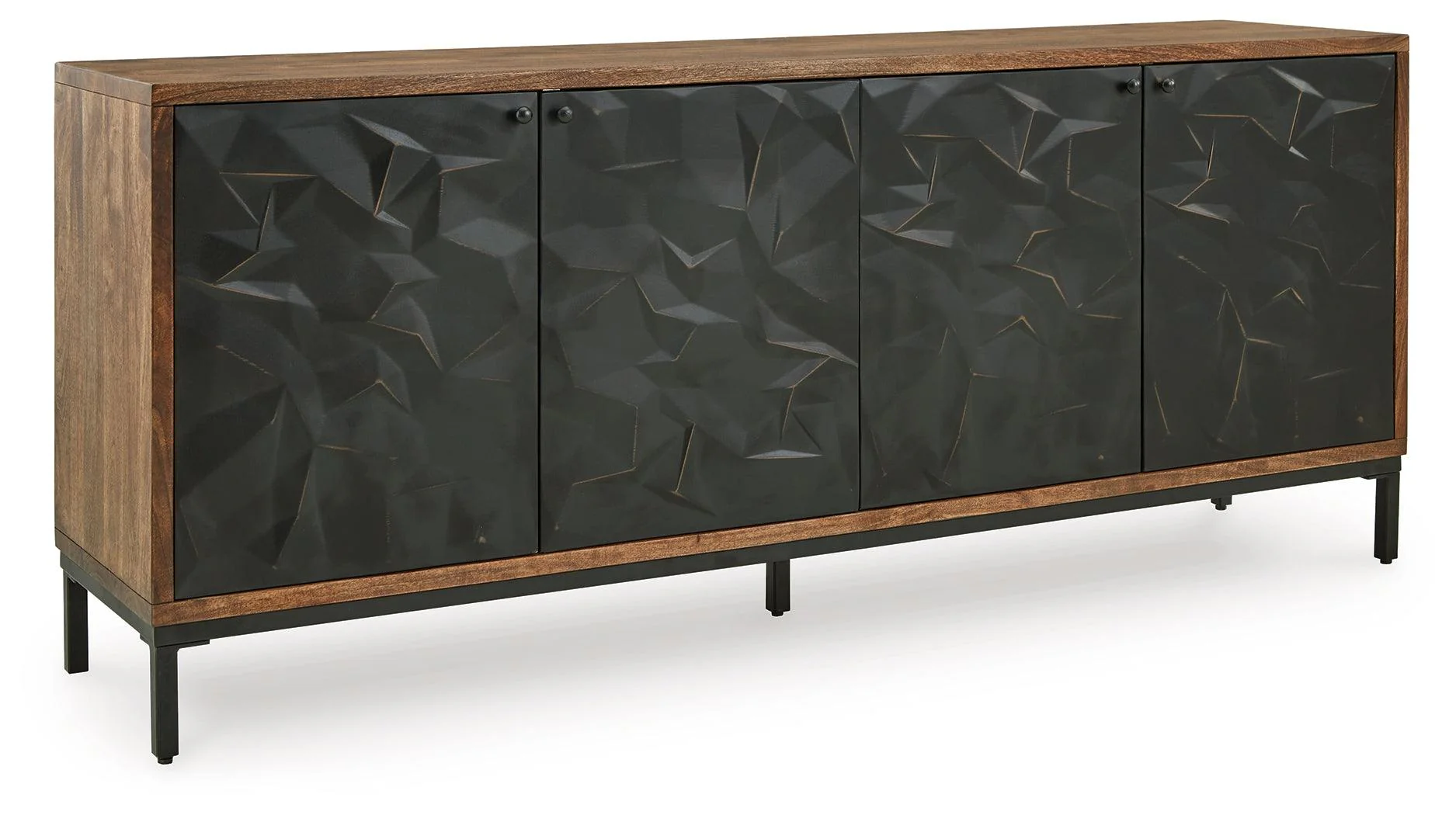 Dorannby Black/Brown Accent Cabinet - Image 9