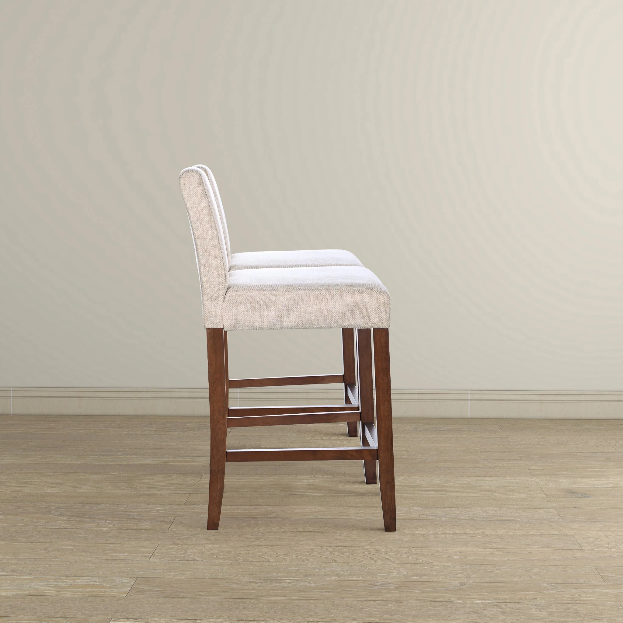 Dorian Beige Fabric Counter Chair (Set of 2) - Image 3