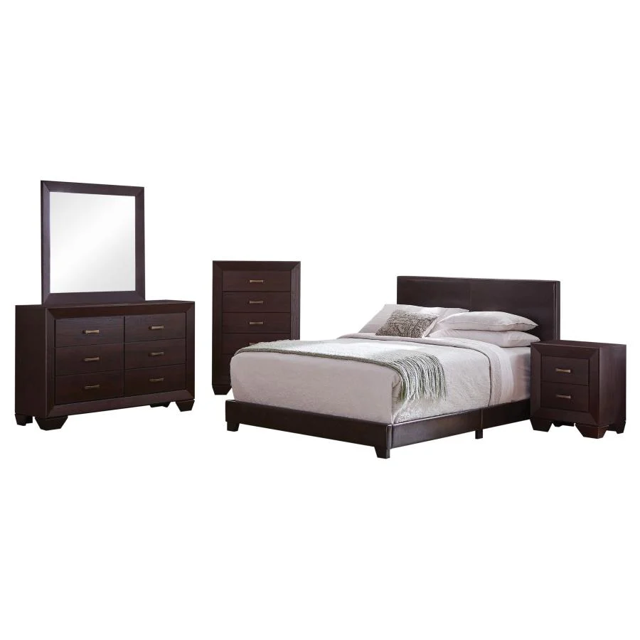 Dorian Brown/Dark Cocoa 5-Piece Eastern King Bedroom Set - Image 2