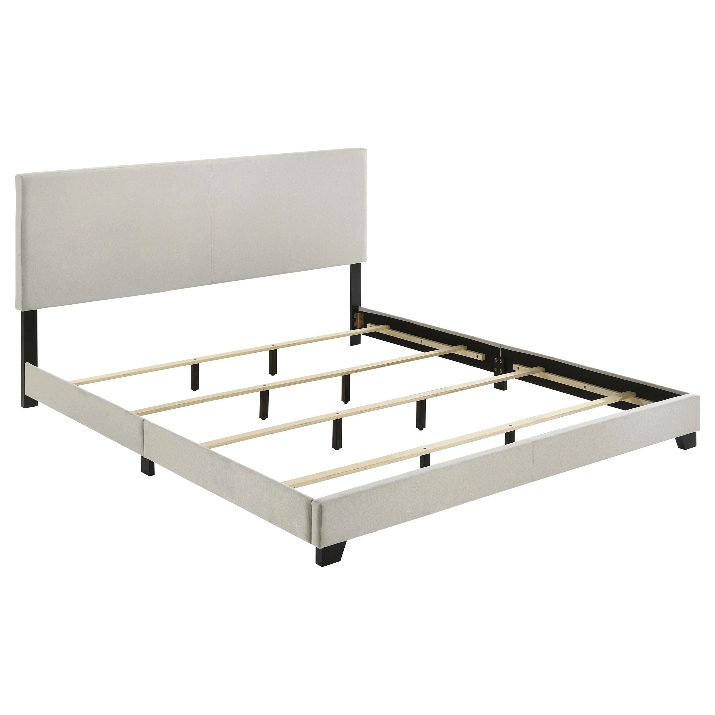 Dorian Cream Upholstered California King Panel Bed - Image 3