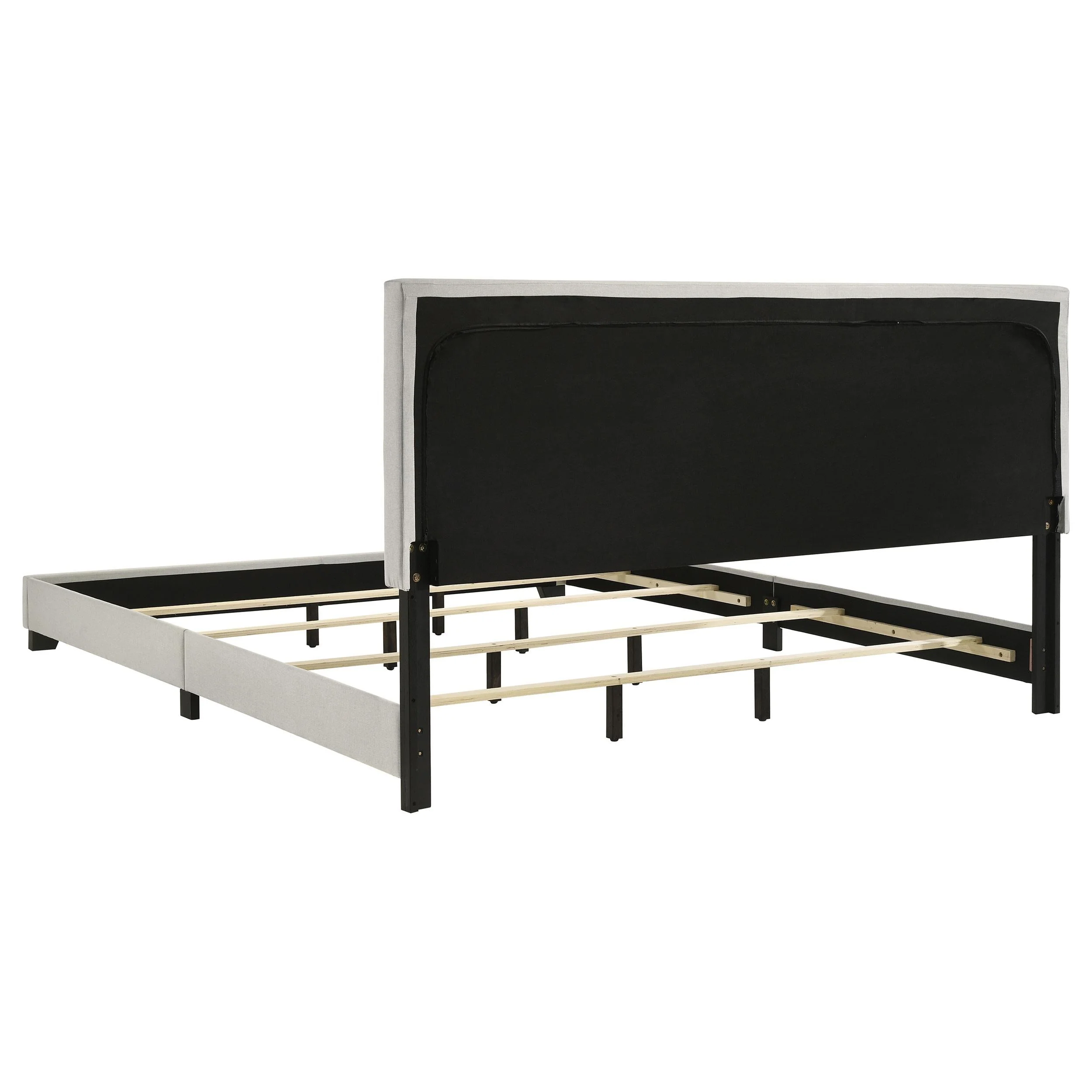 Dorian Cream Upholstered California King Panel Bed - Image 5
