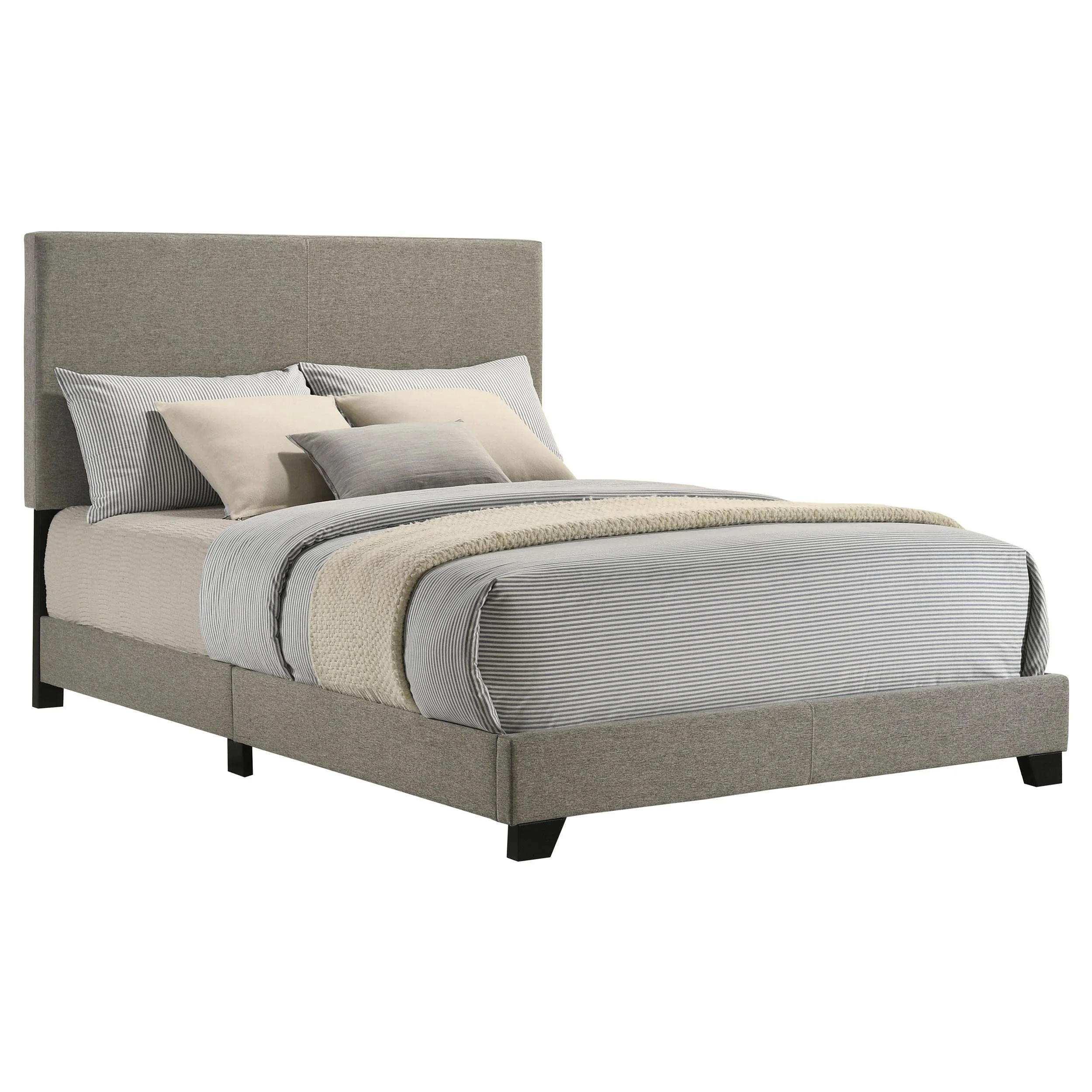Dorian Taupe Upholstered Full Panel Bed - Image 2