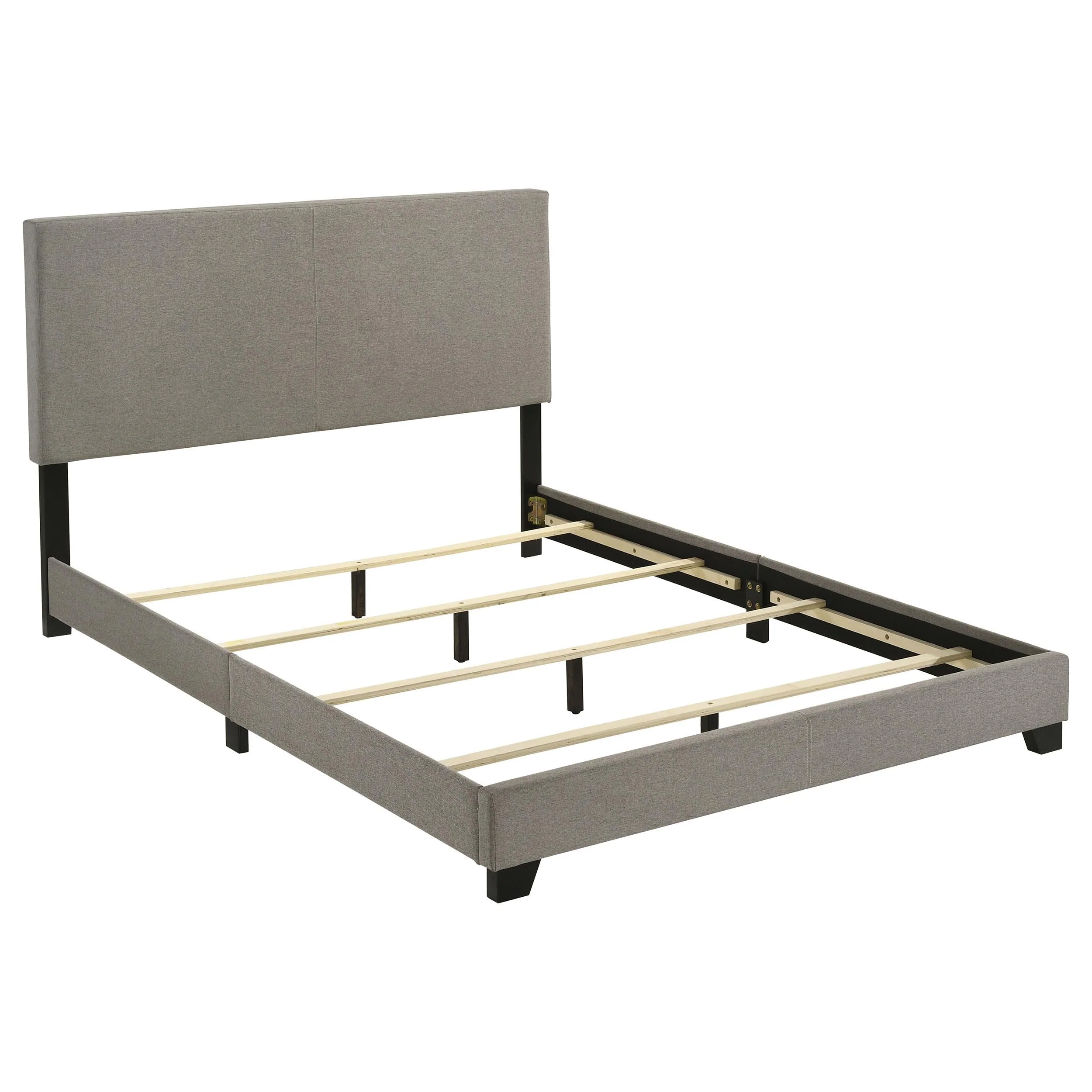 Dorian Taupe Upholstered Queen Panel Bed - Image 3
