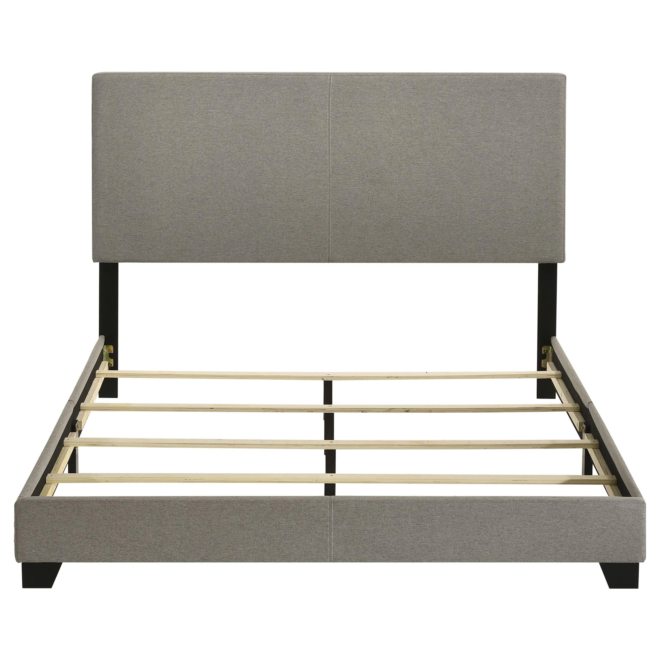 Dorian Taupe Upholstered Queen Panel Bed - Image 4