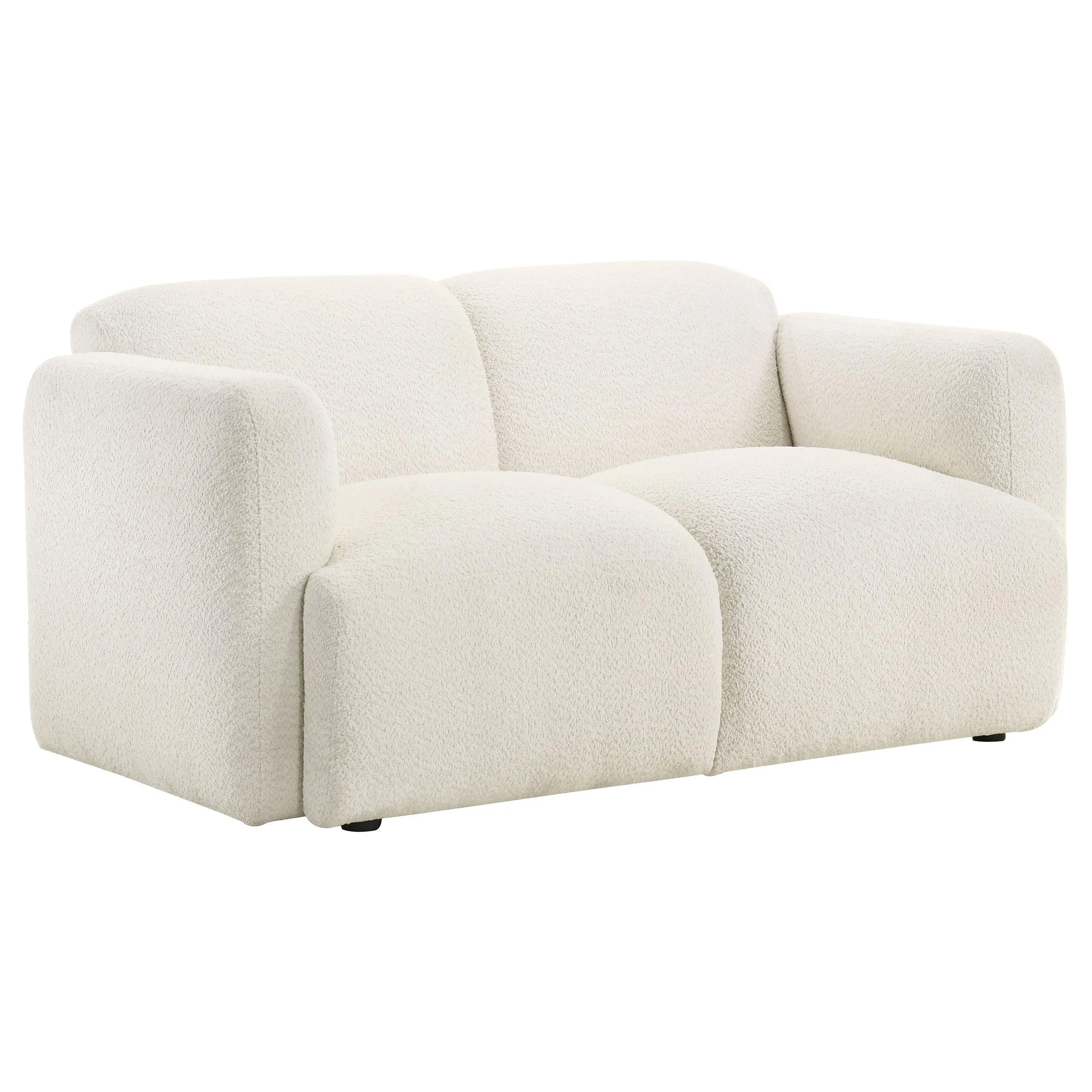 Dorset 3-piece Upholstered Round Track Arm Sofa Set White - Image 6
