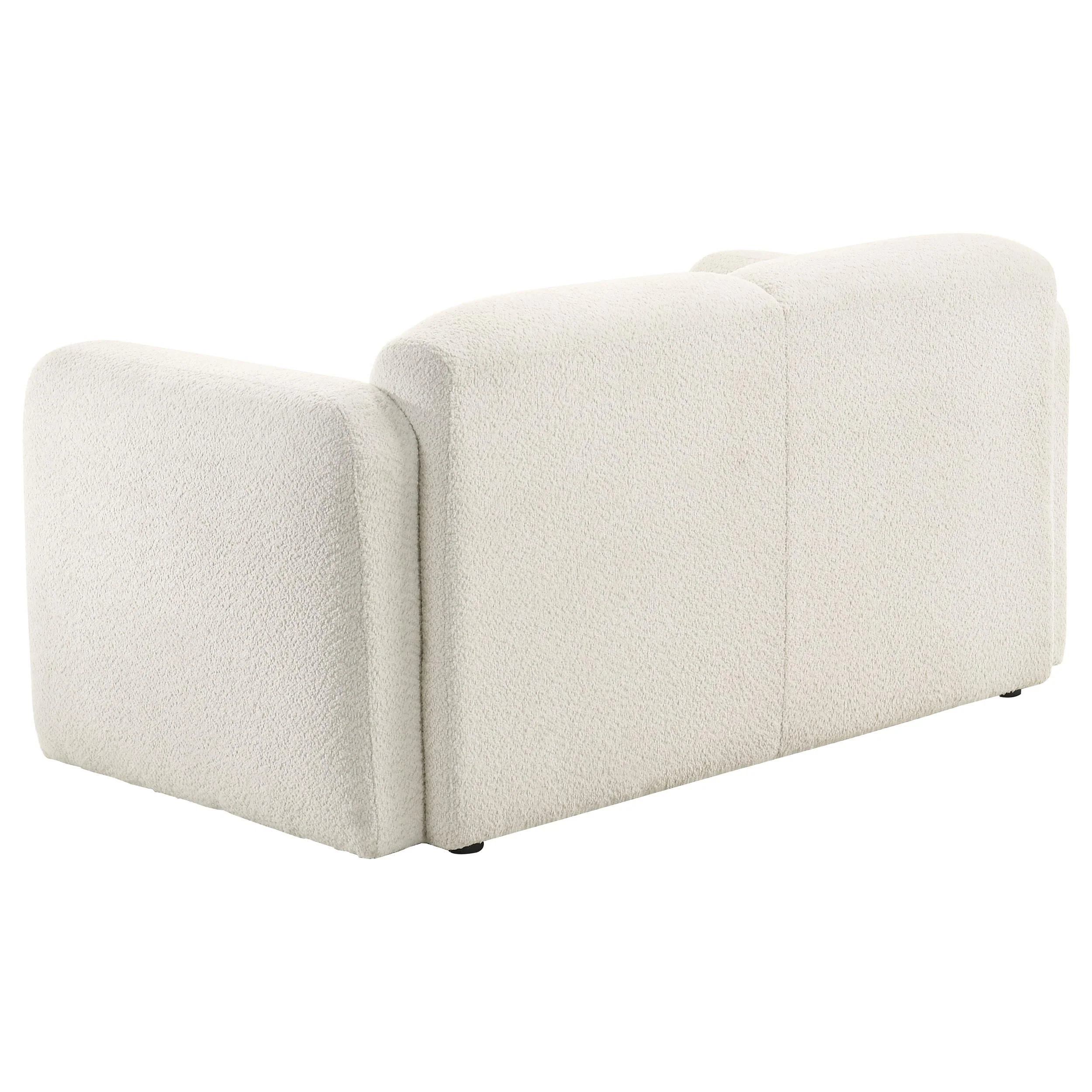 Dorset 3-piece Upholstered Round Track Arm Sofa Set White - Image 8