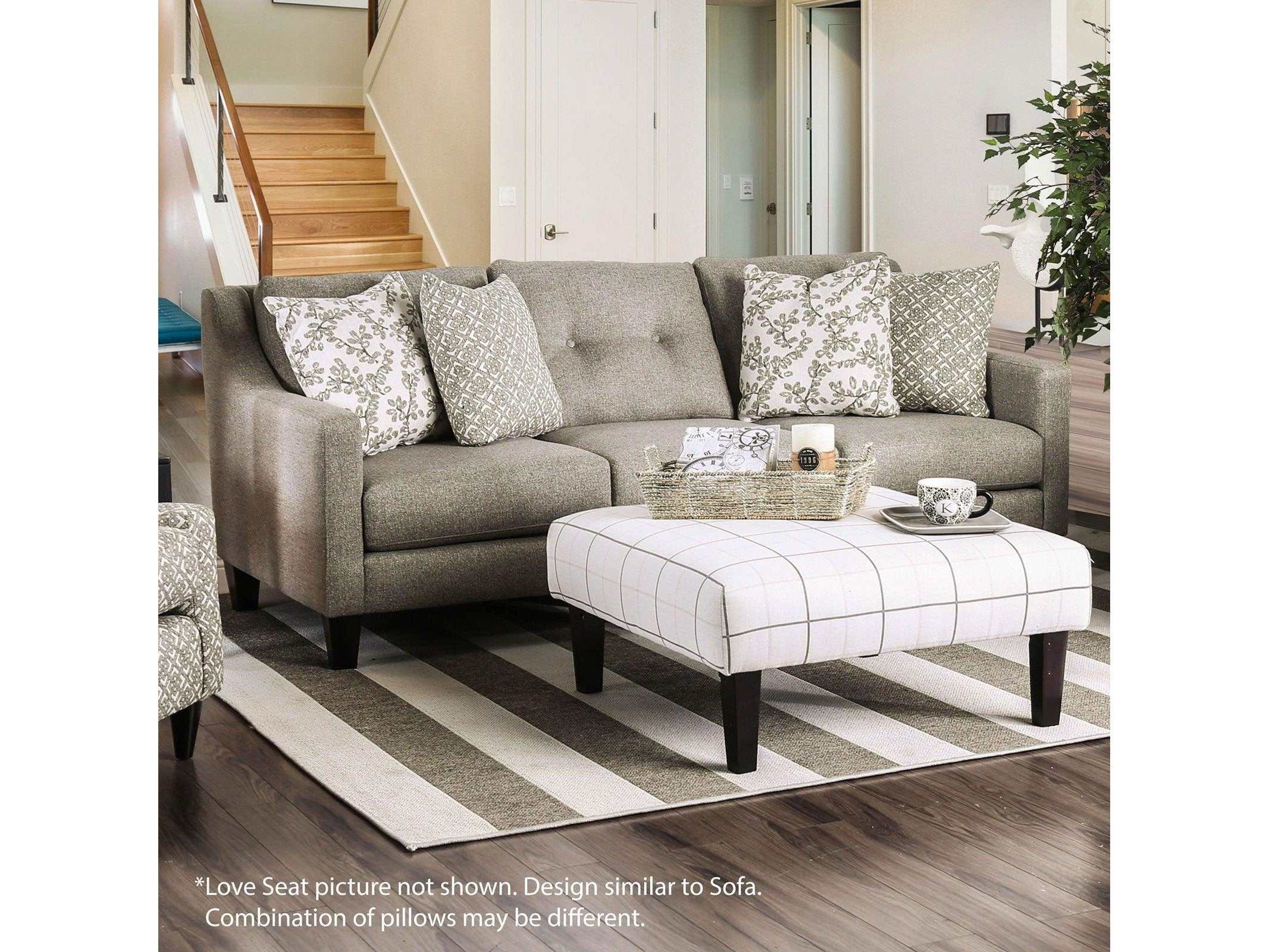Dorset Light Gray Stationary Sofa & Loveseat