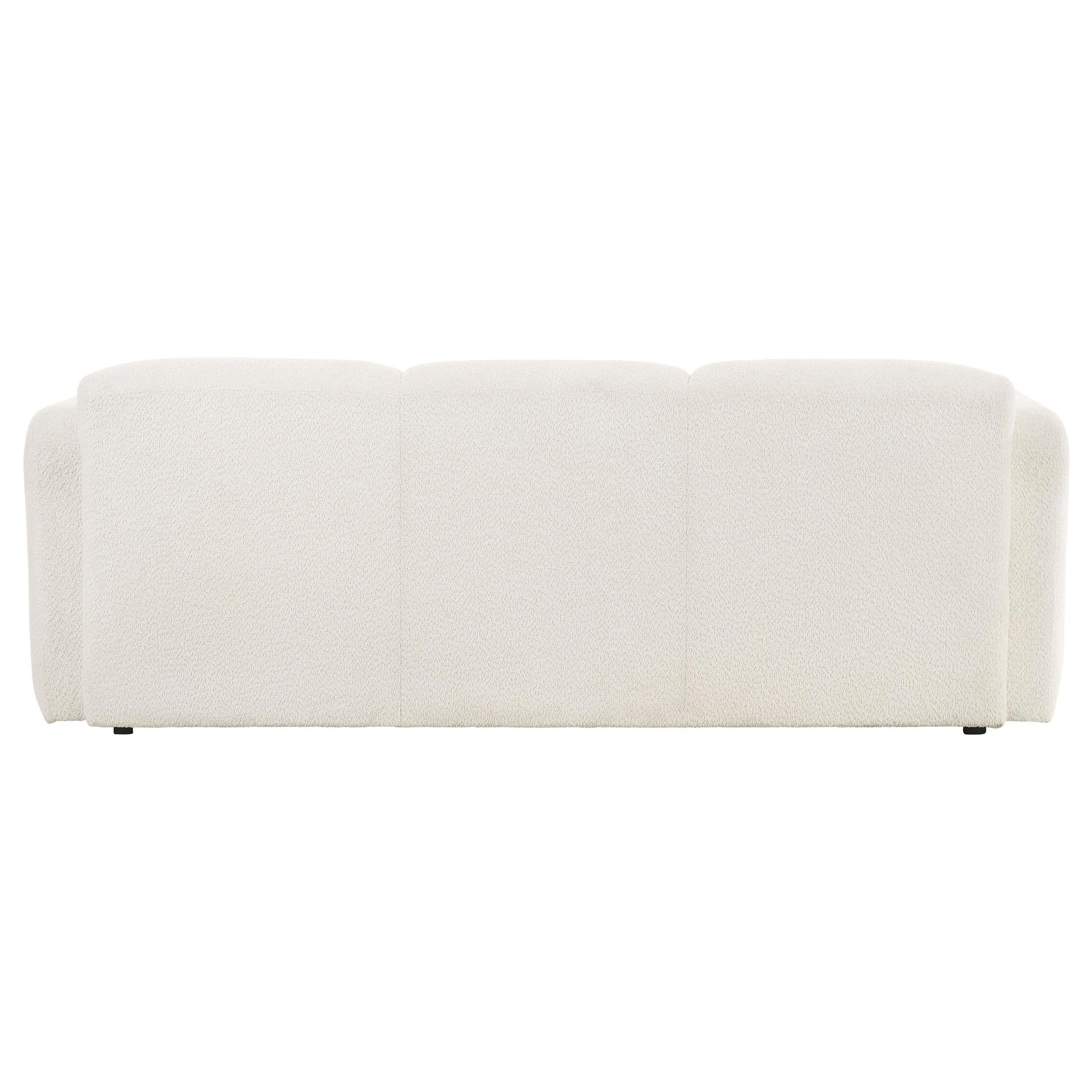 Dorset White Fabric Upholstered Round Track Arm Sofa - Image 6