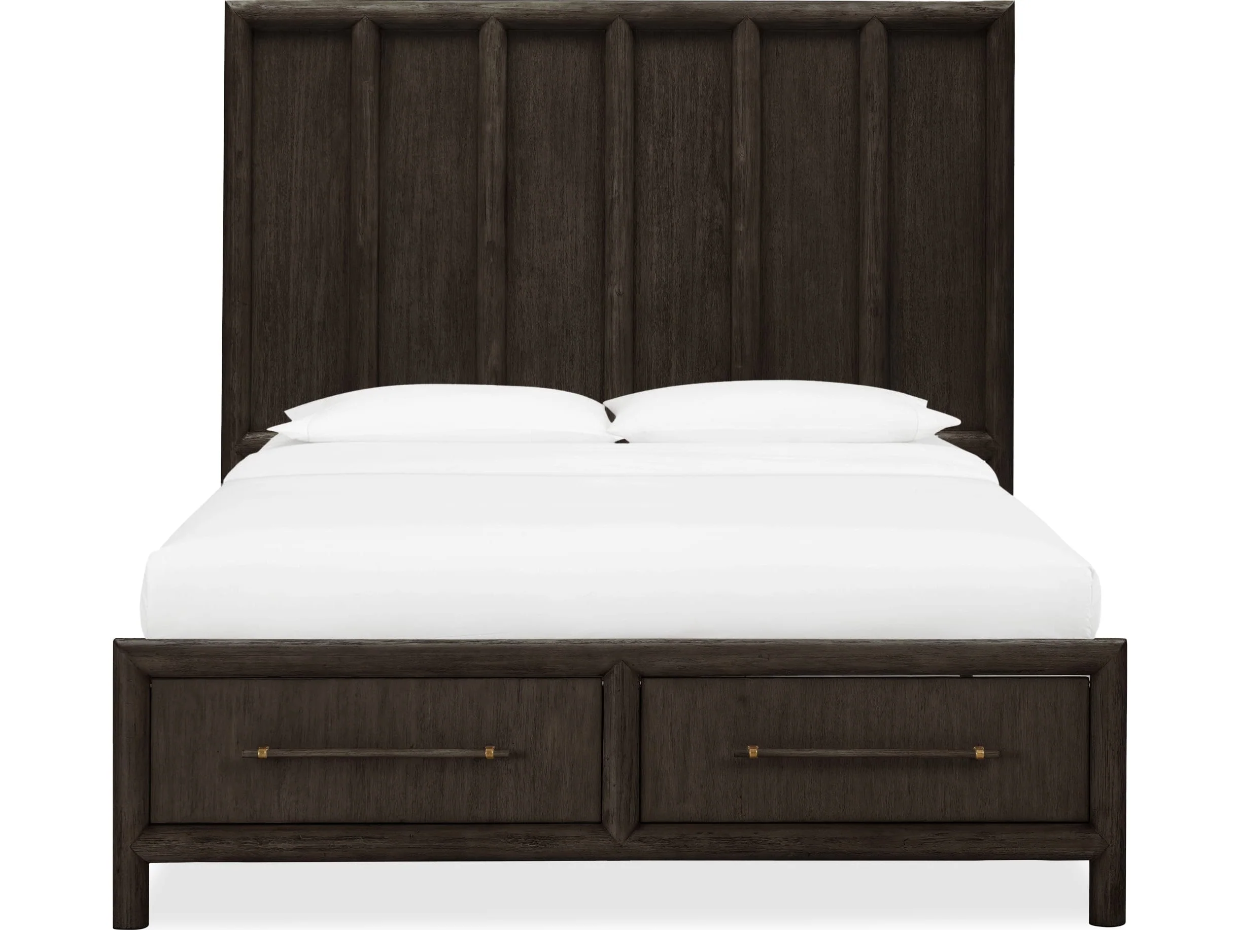 Dorsey Basalt Grey California King Wooden Two Drawer Storage Bed - Image 2
