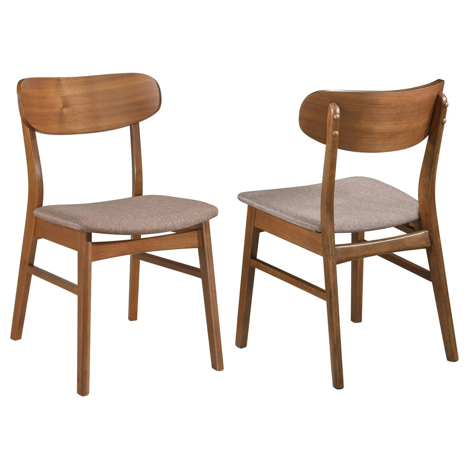 Dortch Dining Side Chair Walnut and Brown (Set of 2) - Image 2